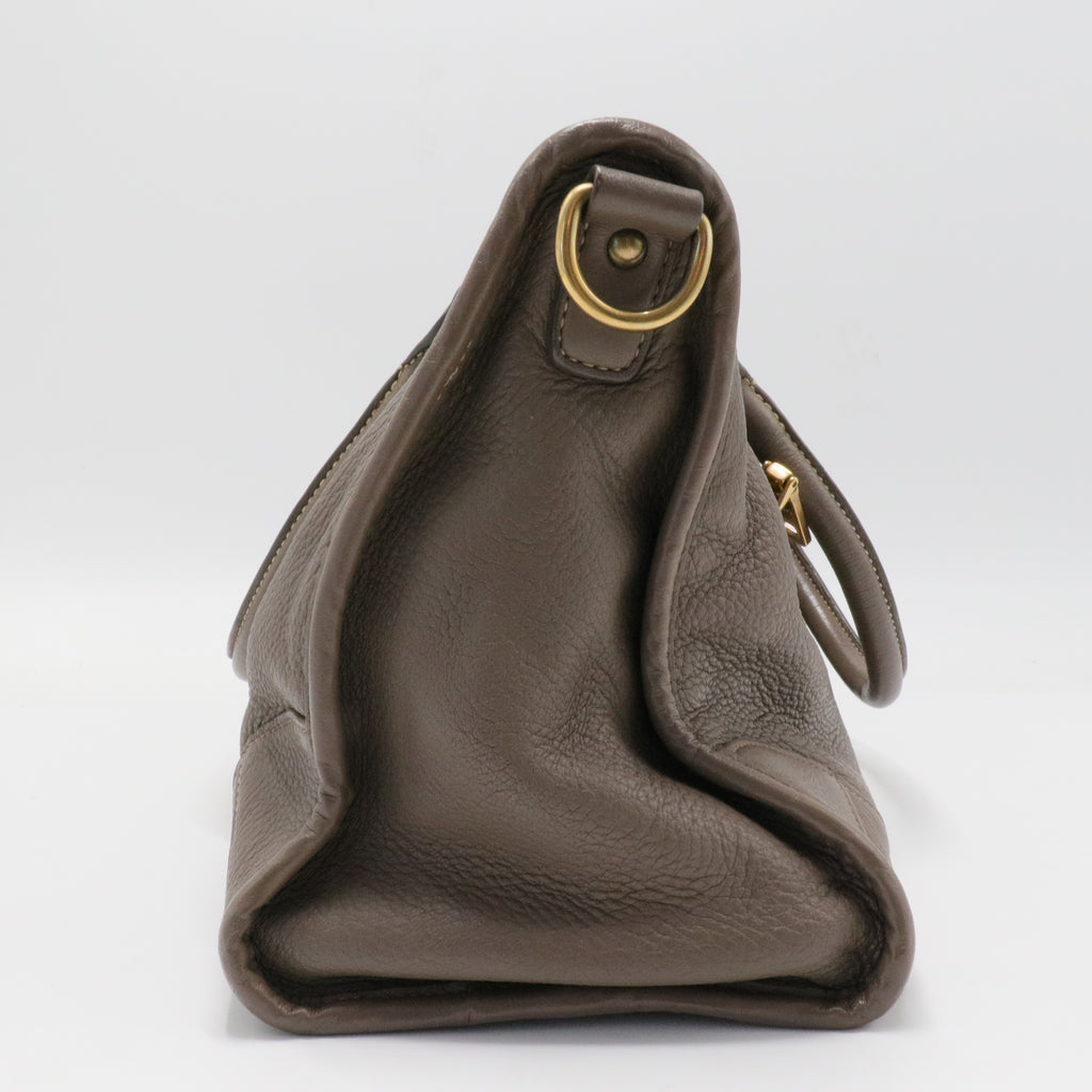 Prada Cervo Deerskin Tote Bambu