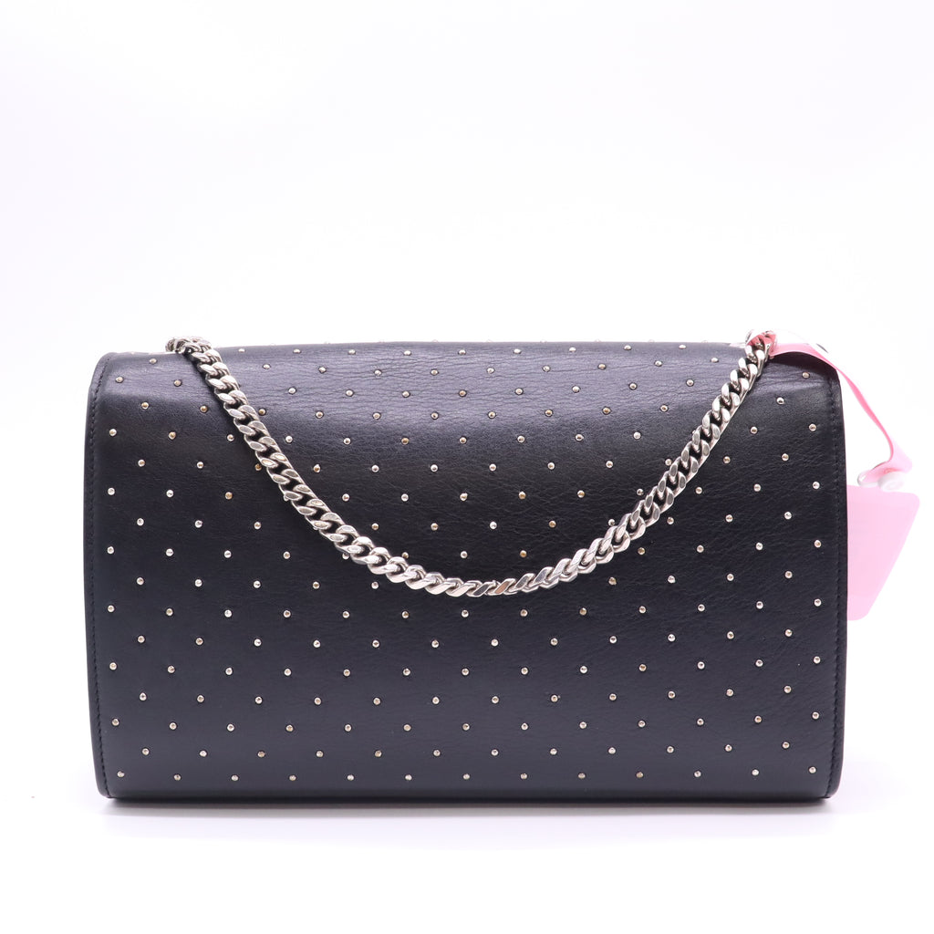 Saint Laurent Grain De Poudre Studded Medium Monogram Kate BagTwins LDJ4555
