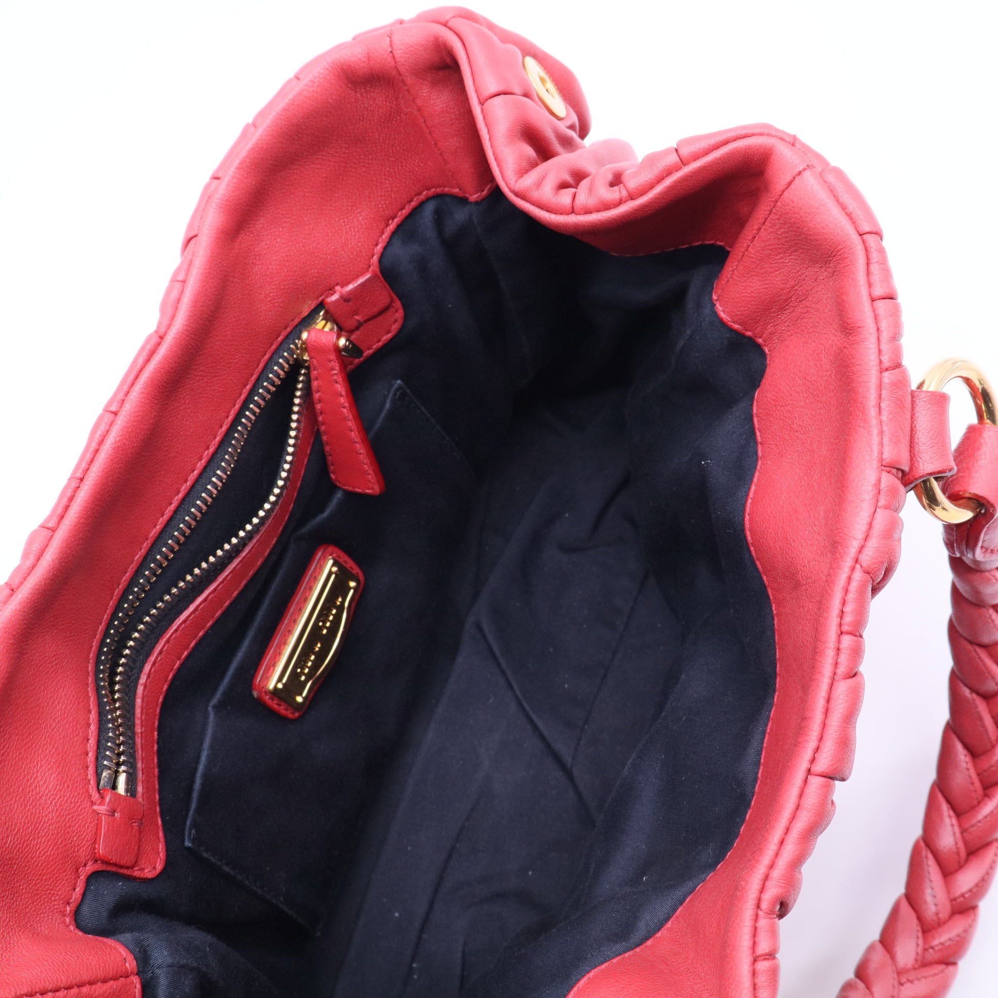 Matelasse Hand Bag Leather 2way