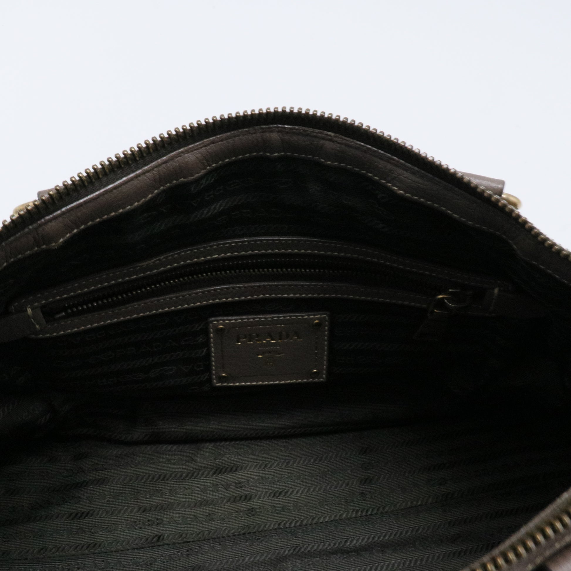 Prada Cervo Deerskin Tote Bambu