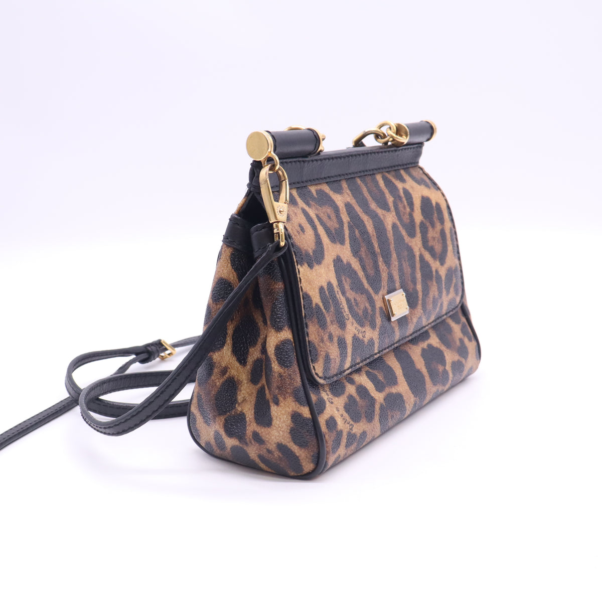 Leather Sicily Leopard Print Coated Small B24239