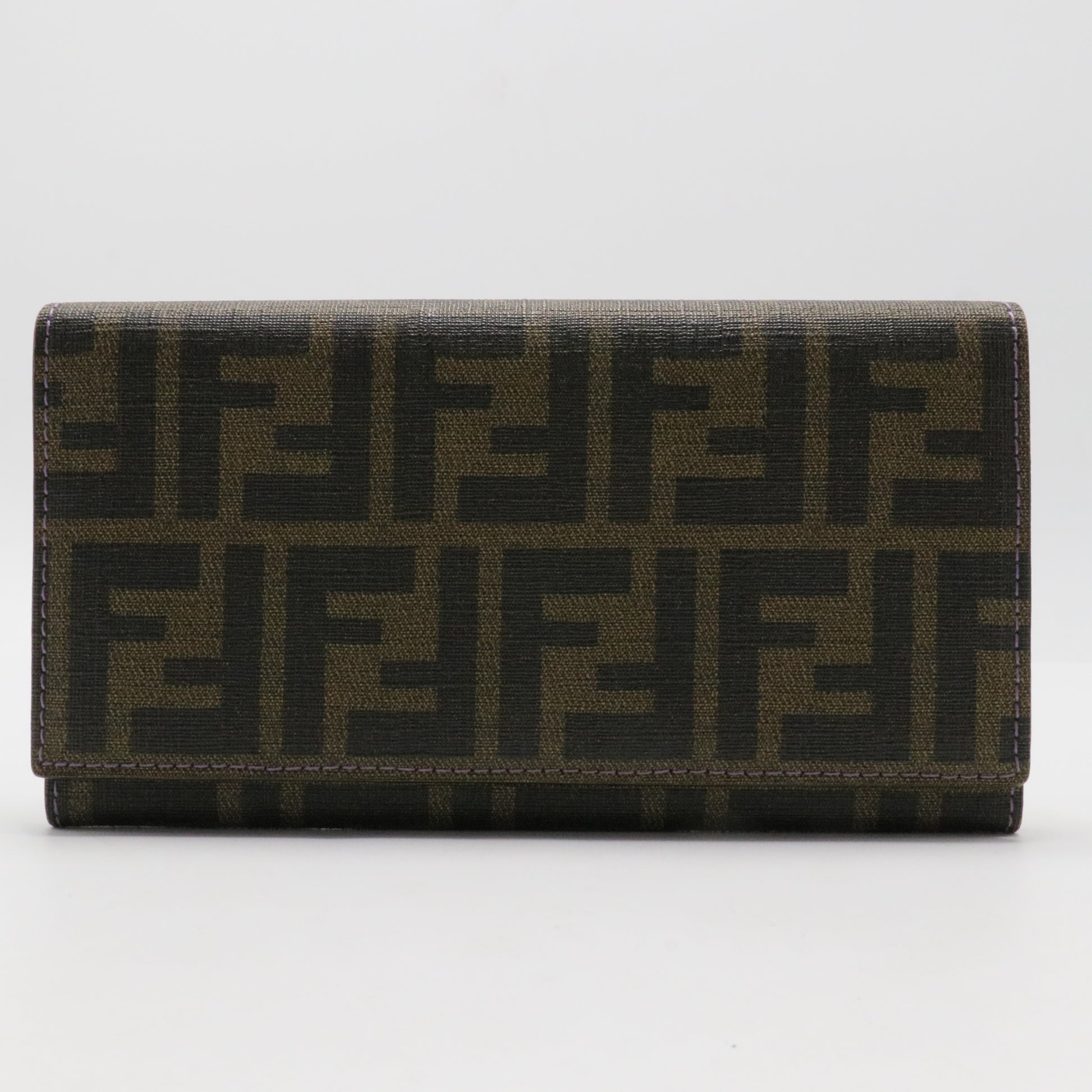 obacco Zucca Coated Canvas Flap Continental Wallet