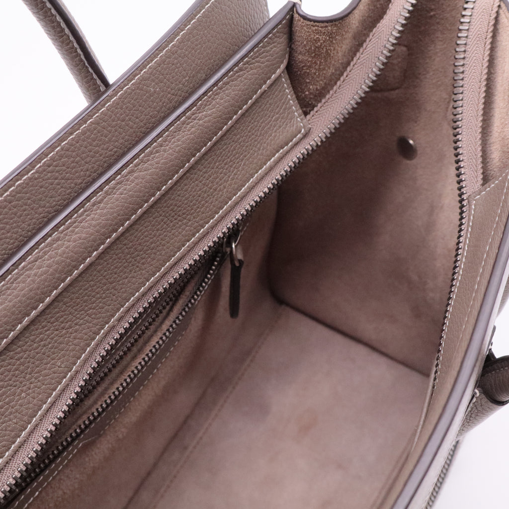 Luggage Bag Grainy Leather Micro