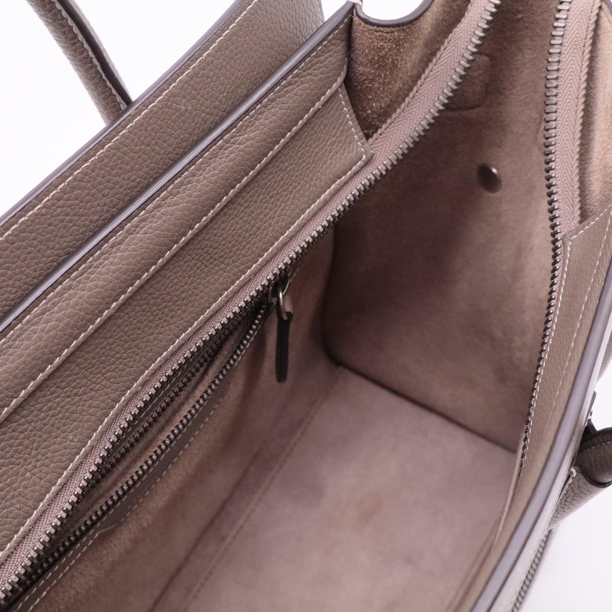 Luggage Bag Grainy Leather Micro