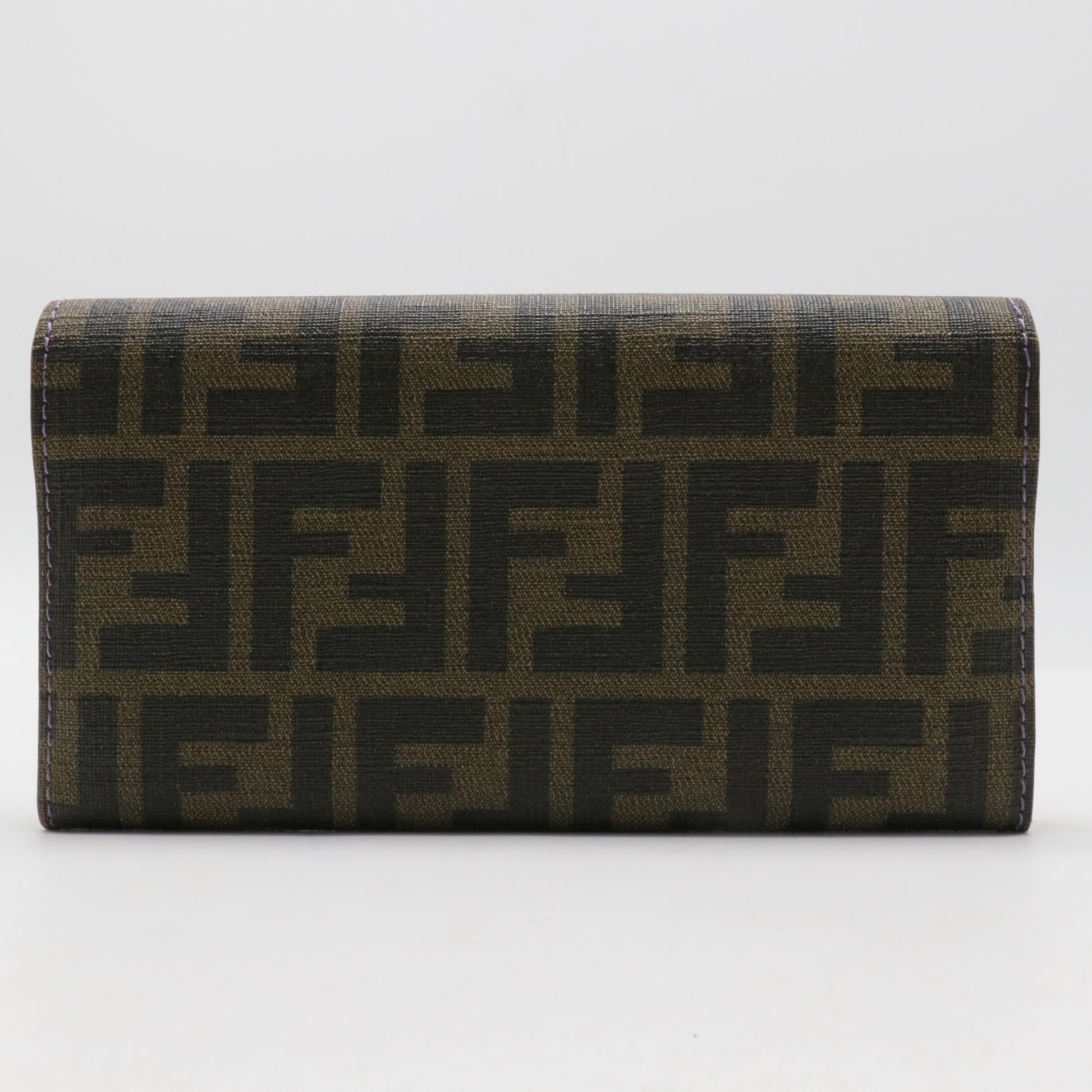 obacco Zucca Coated Canvas Flap Continental Wallet