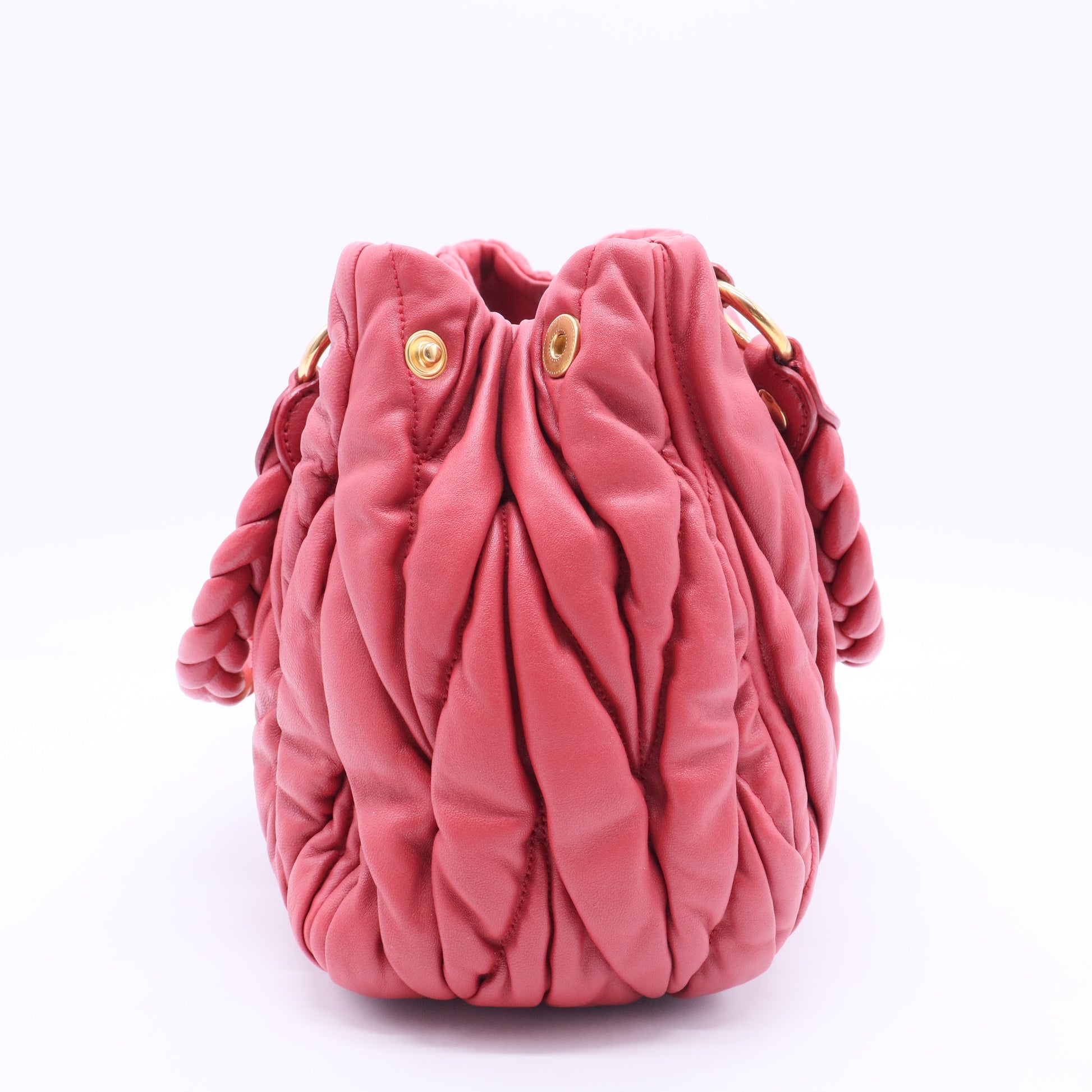 Matelasse Hand Bag Leather 2way