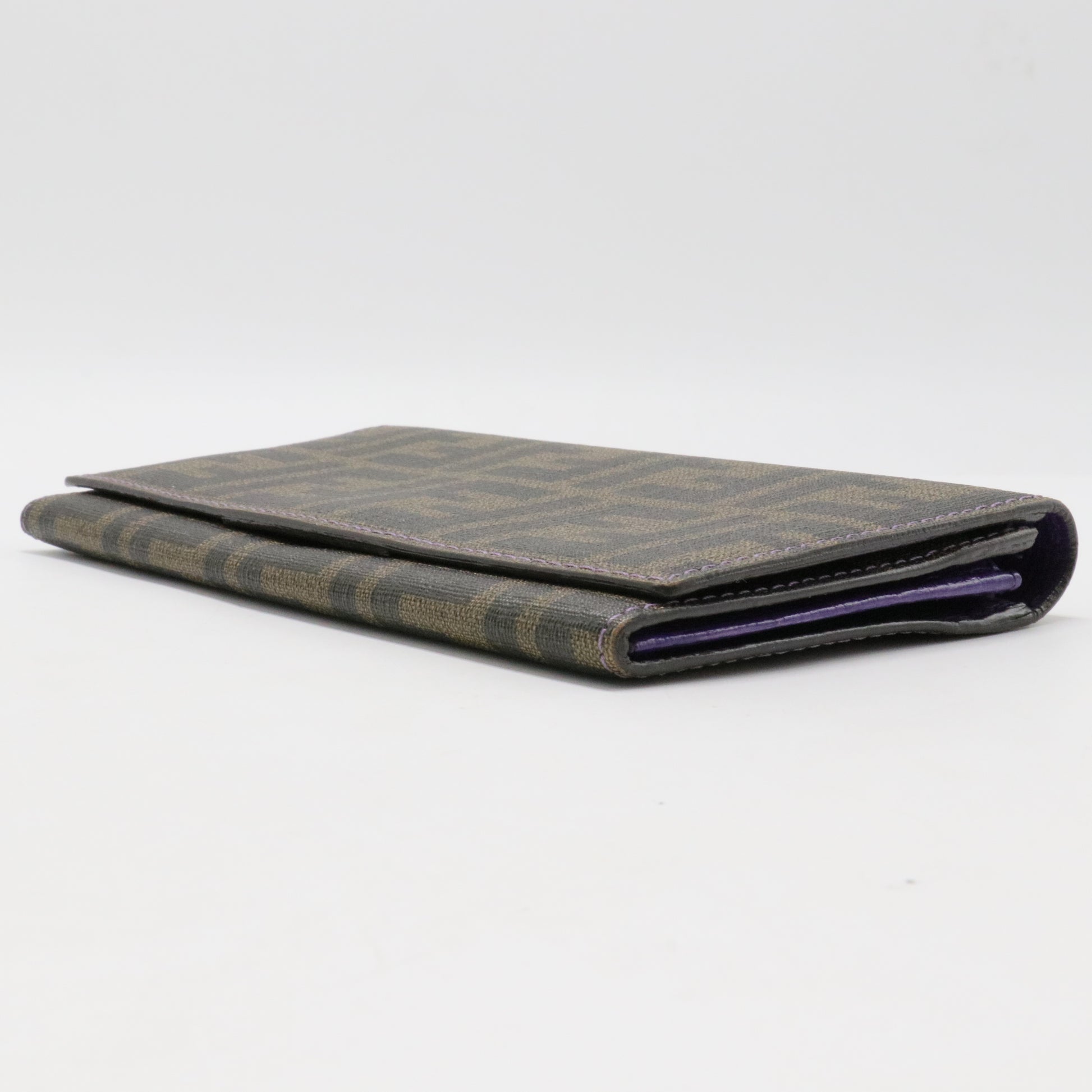 obacco Zucca Coated Canvas Flap Continental Wallet