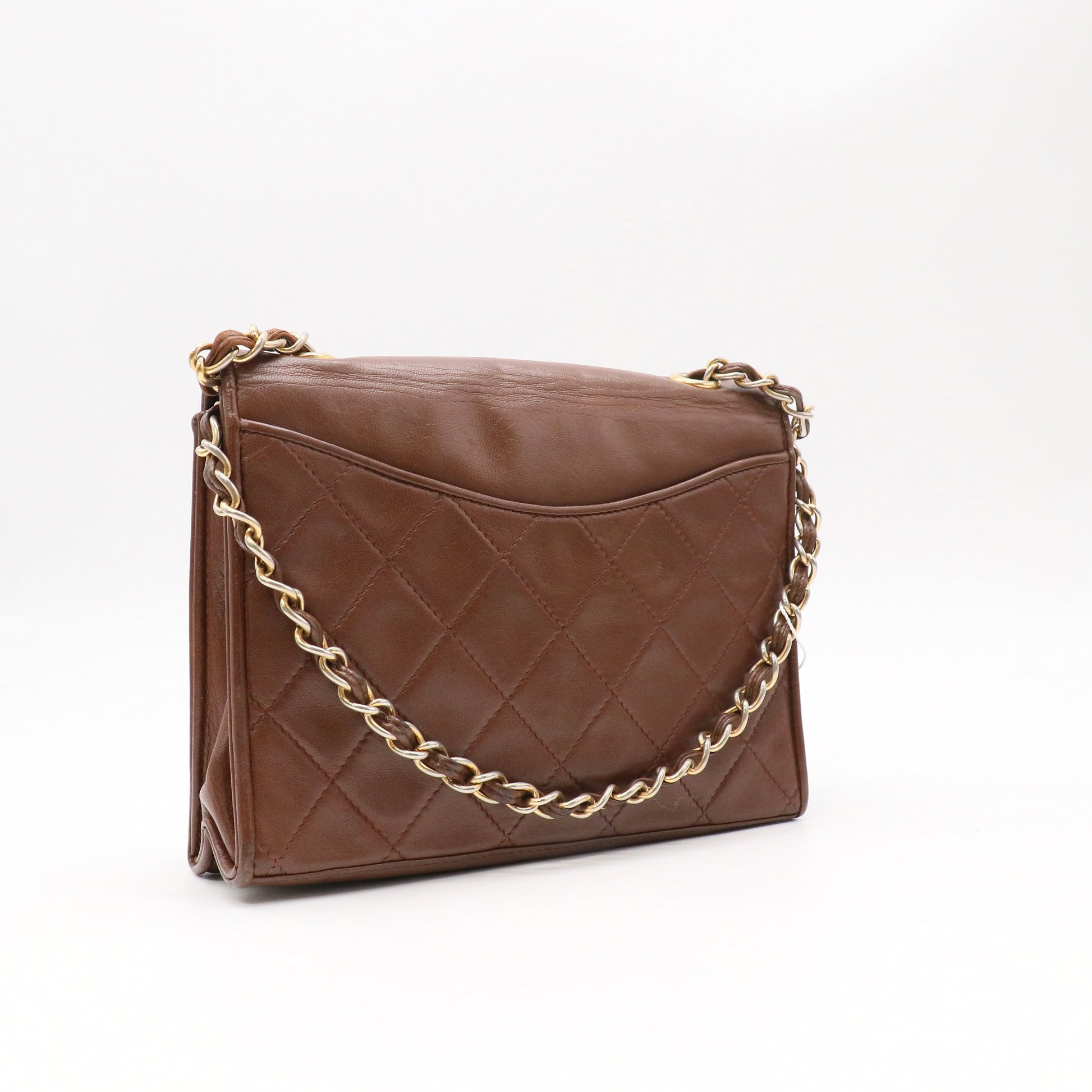 Chanel Vintage Round Logo Curved Flap Bag twins LDZ585