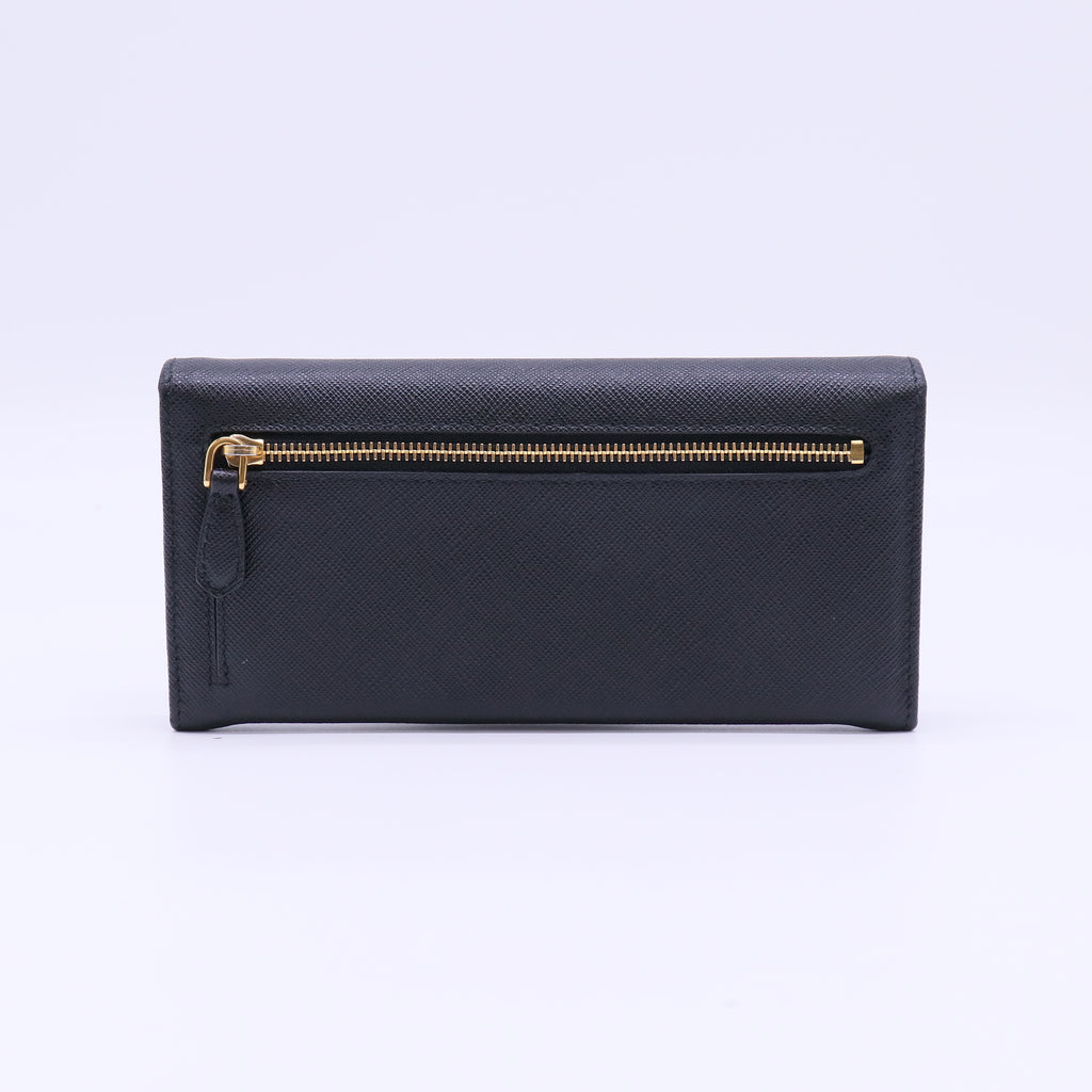 Prada Saffiano Leather Continental Flap Wallet W21983