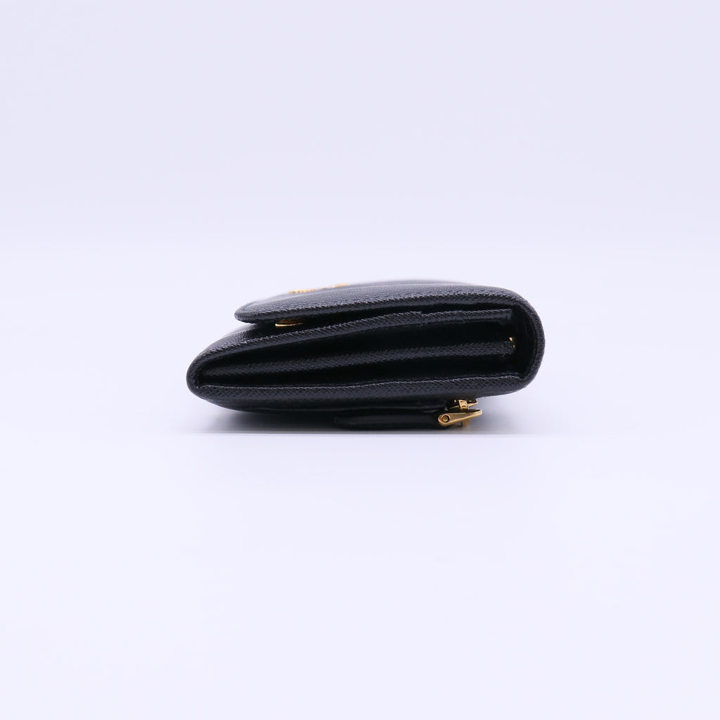 Prada Saffiano Leather Continental Flap Wallet W21983
