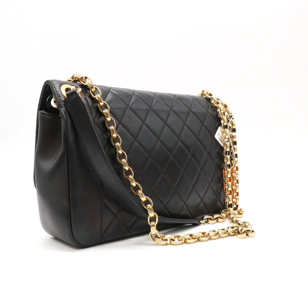 Chanel Lambskin Quilted Large Chic With Me Flap Black twins LDZ589