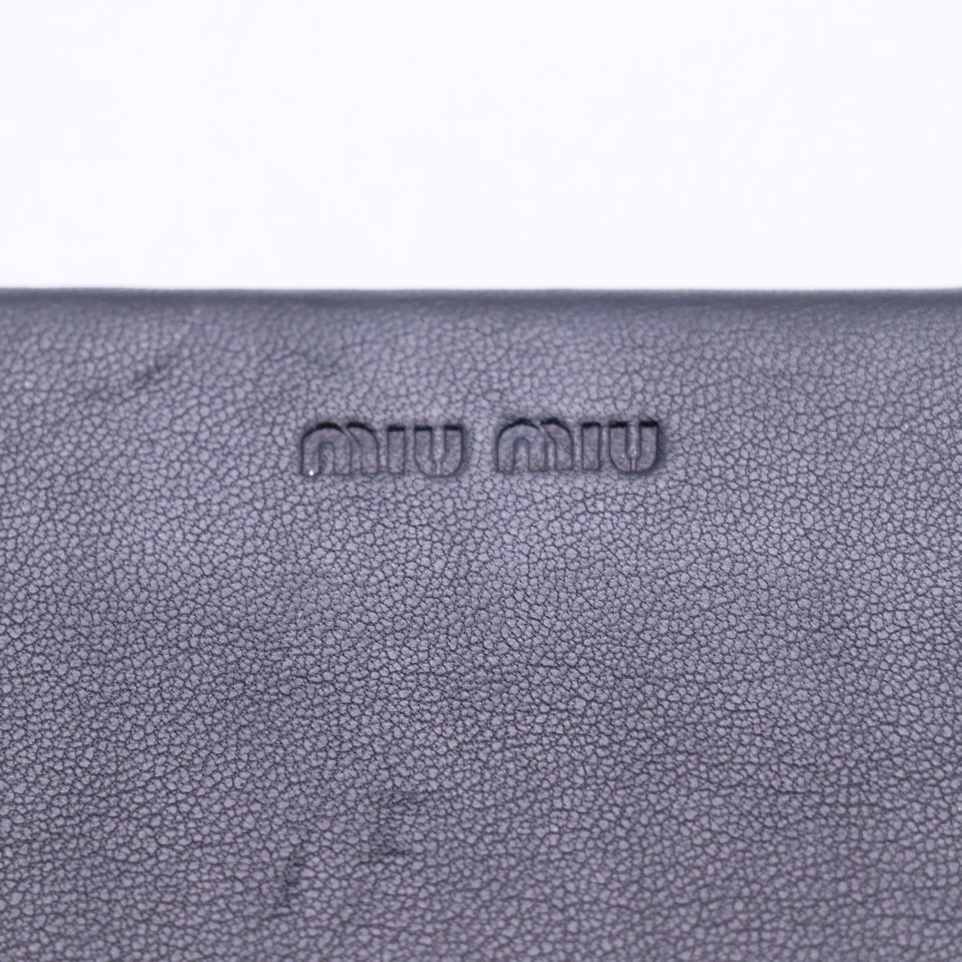 Miu Miu Black Matelasse Leather Flap Clutch/Wallet  twins W20911