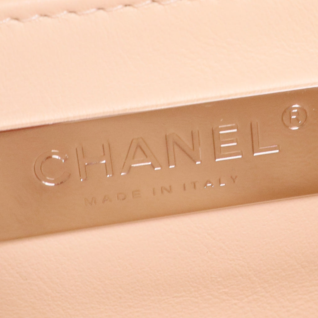 Chanel Small Classic Flap Bag White Quilted Lambskin Mixed Metal Chain Twins