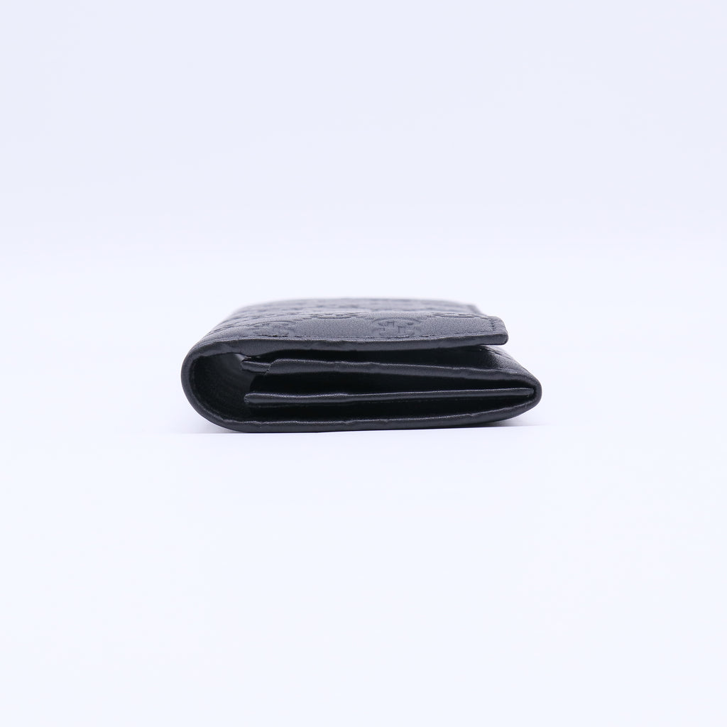 Gucci Guccissima Leather Long Wallet Black W21808