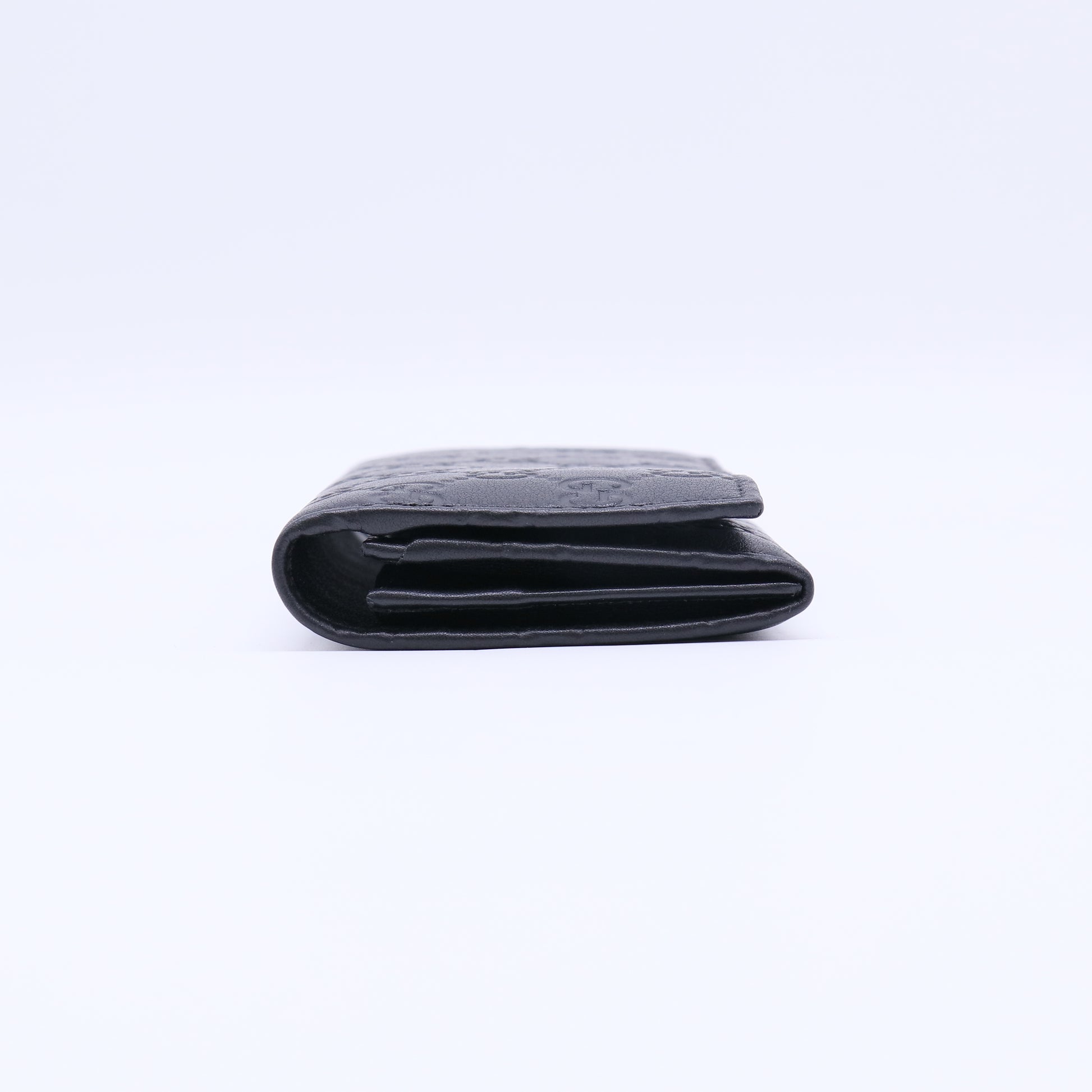 Gucci Guccissima Leather Long Wallet Black W21808