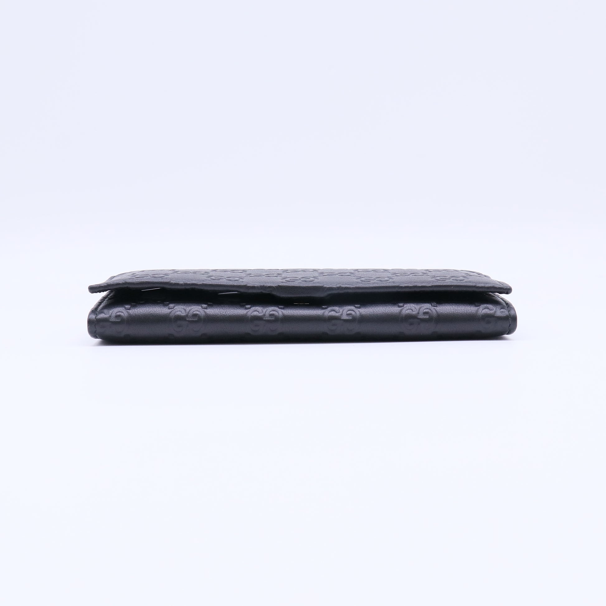 Gucci Guccissima Leather Long Wallet Black W21808