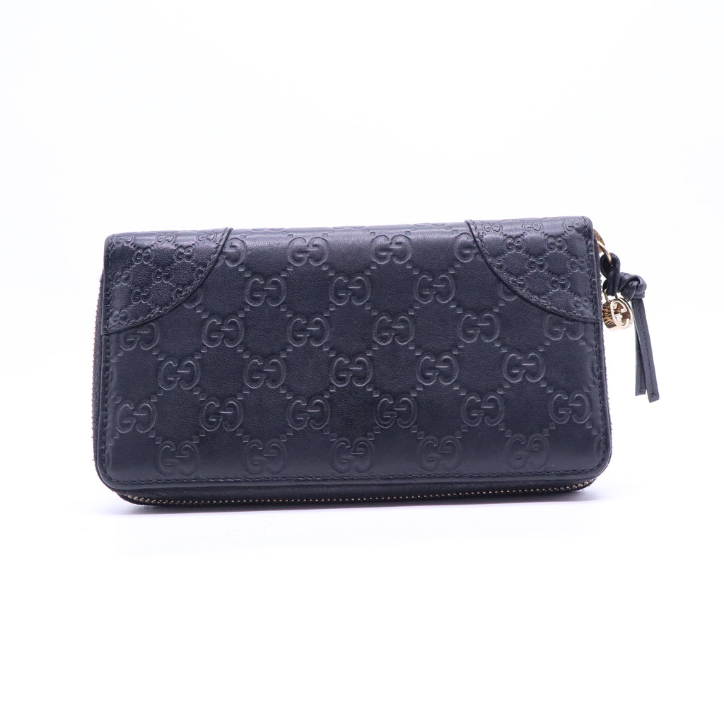 Classic Print Leather Zip Wallet W20721