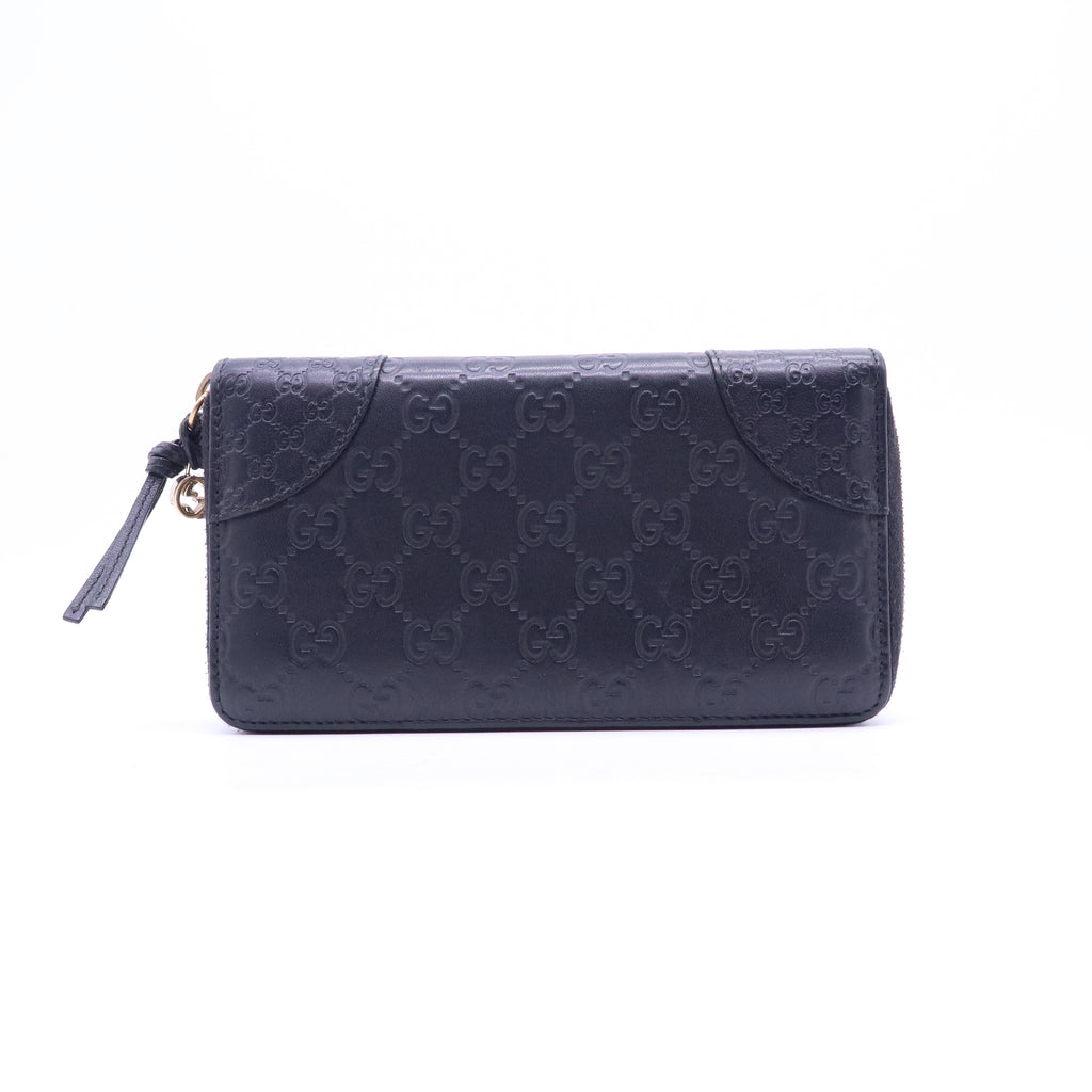 Classic Print Leather Zip Wallet W20721