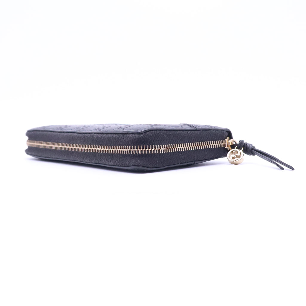 Classic Print Leather Zip Wallet W20721