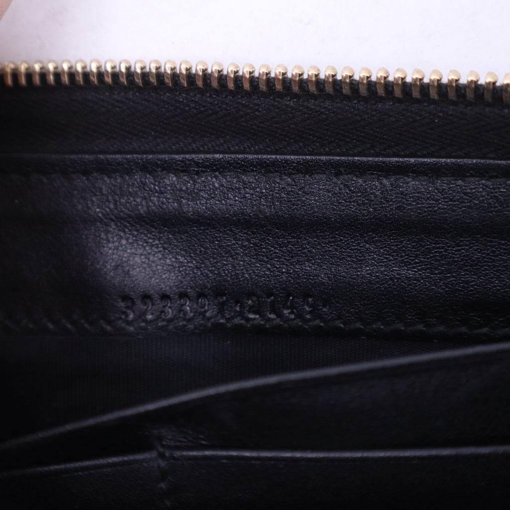 Classic Print Leather Zip Wallet W20721