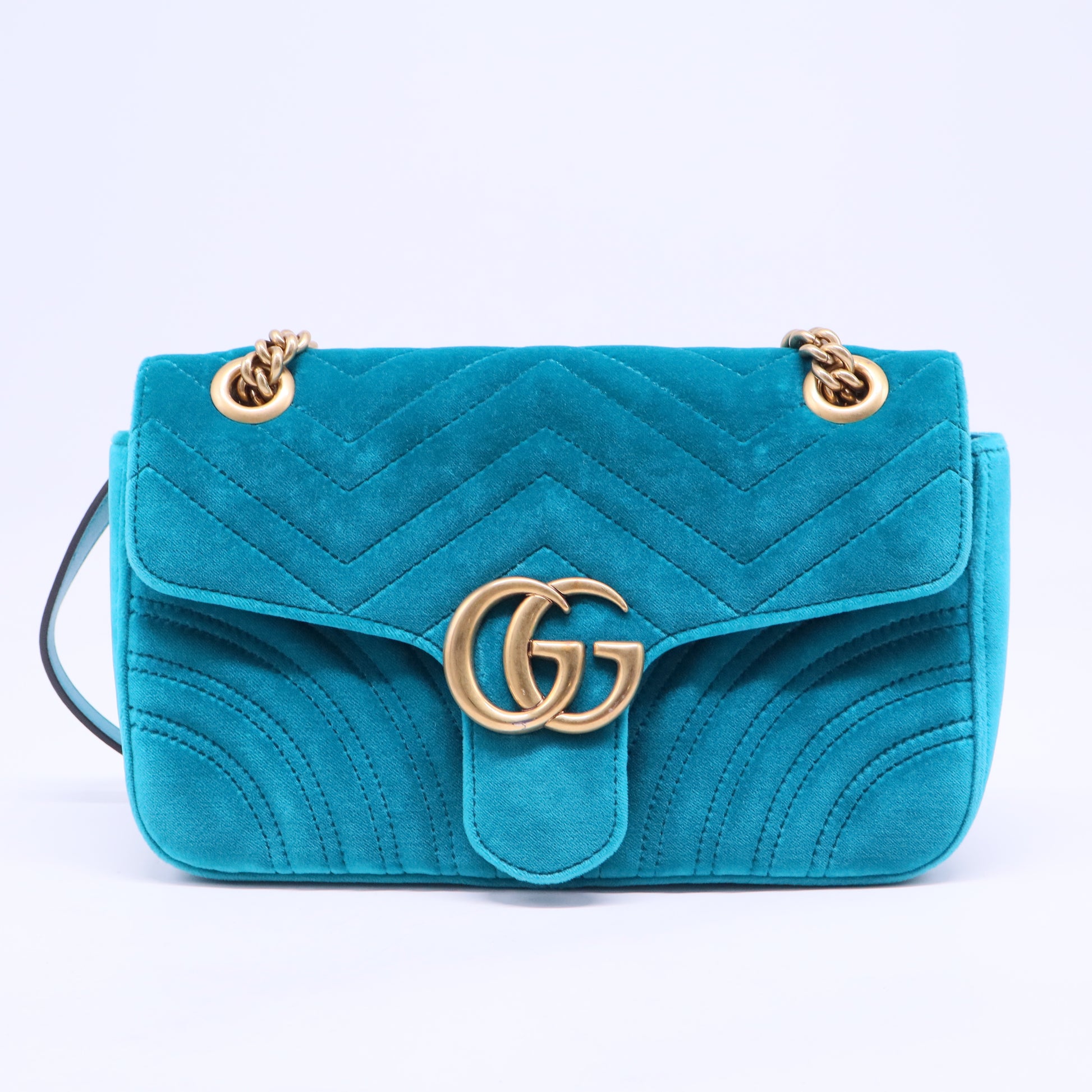 GG Marmont Flap Bag Matelasse Velvet Small B20575