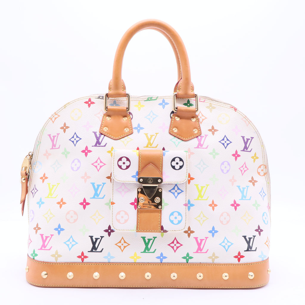 Alma GM White Monogram Multicolore Bag Twins