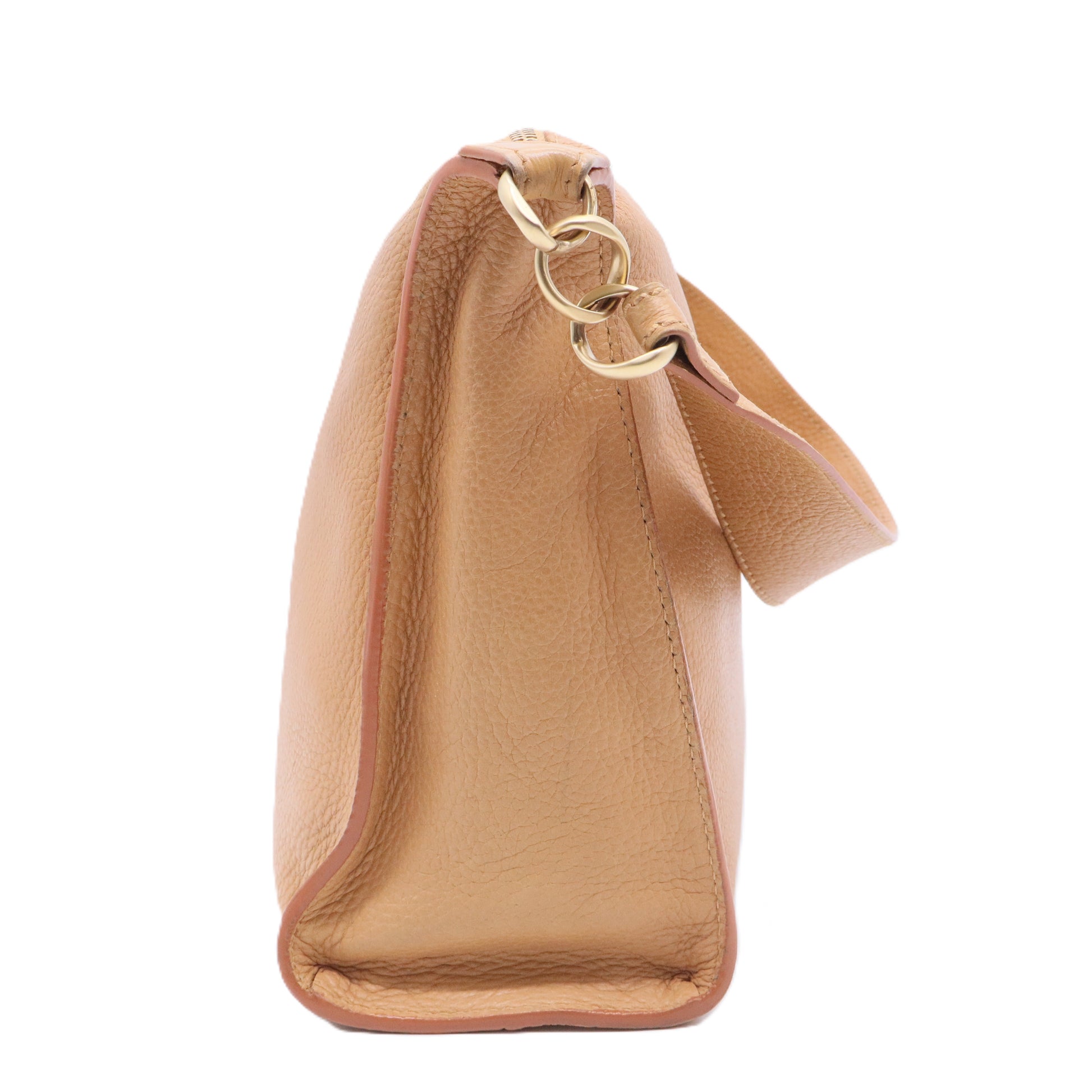 Chanel Tan Logo Shoulder Bag