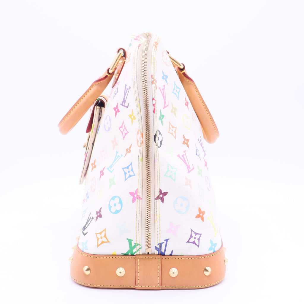 Alma GM White Monogram Multicolore Bag Twins