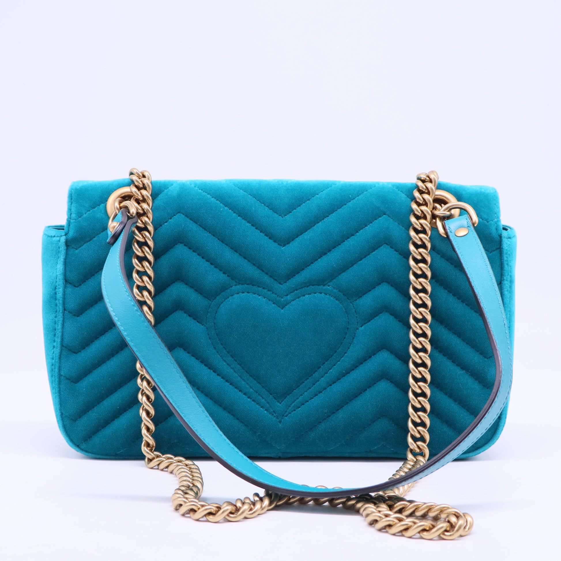 GG Marmont Flap Bag Matelasse Velvet Small B20575
