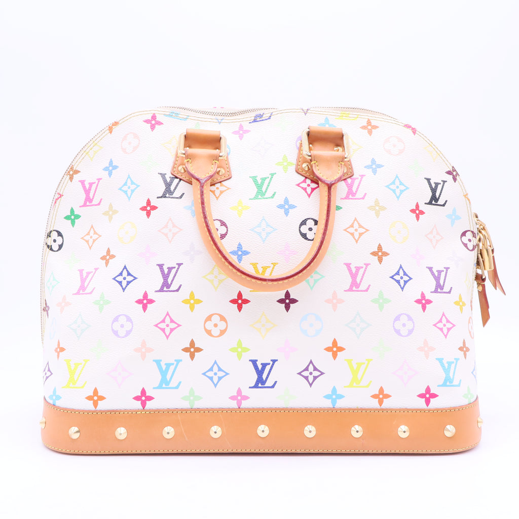 Alma GM White Monogram Multicolore Bag Twins