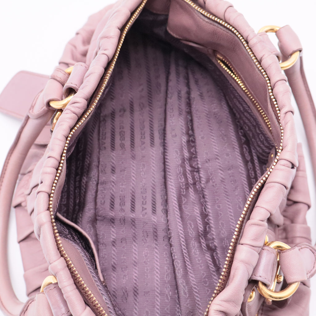 Nappa Gaufre Buckle Satchel