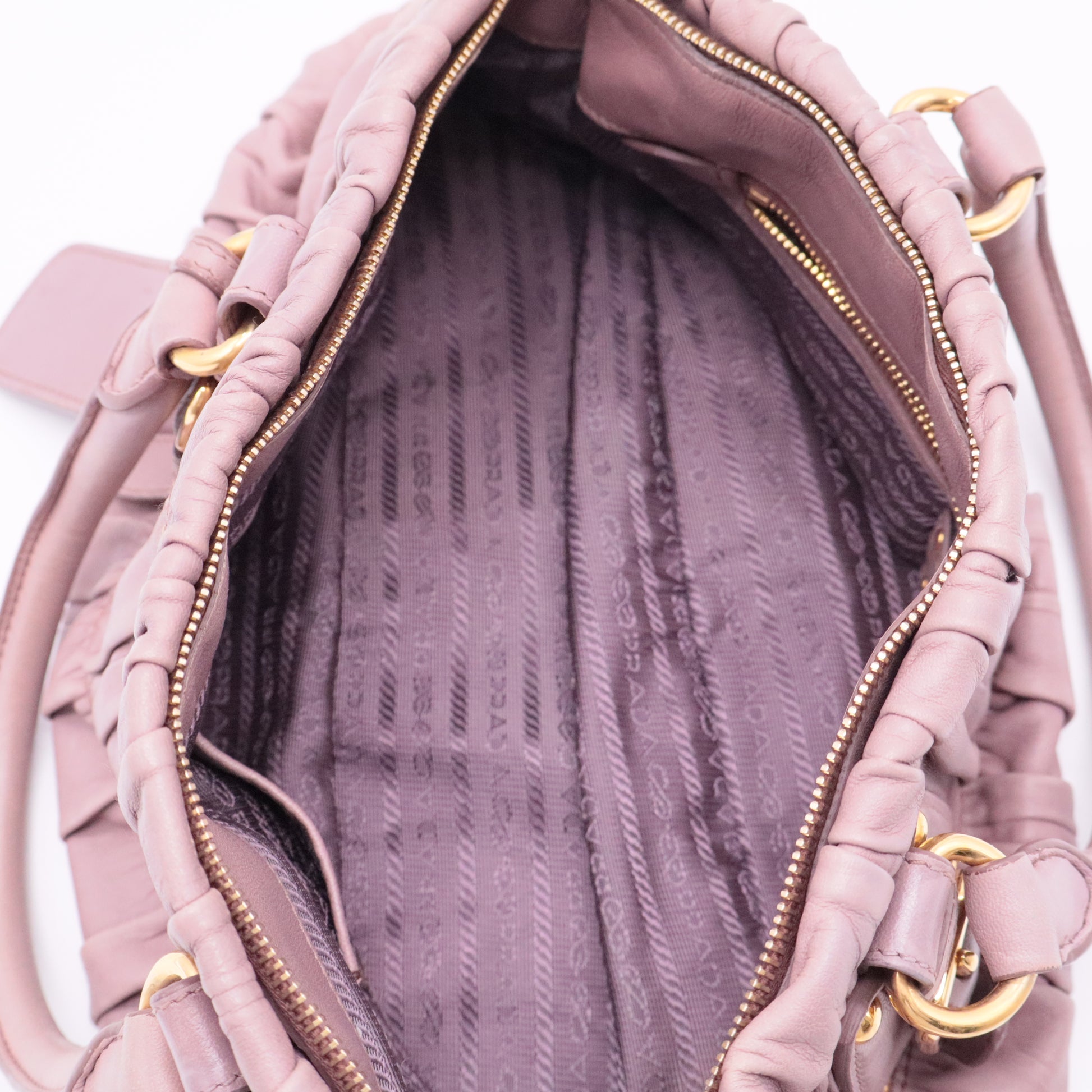 Nappa Gaufre Buckle Satchel