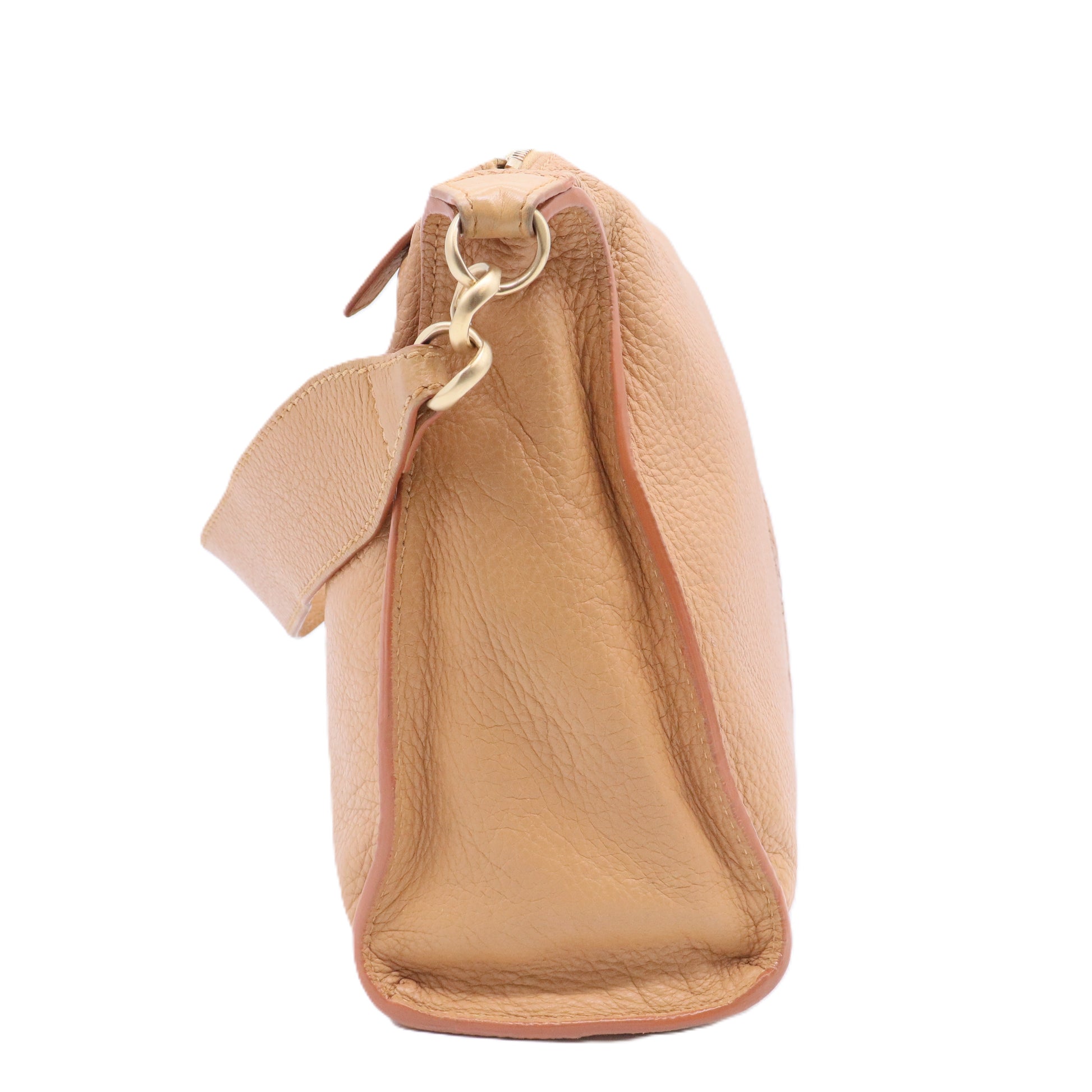 Chanel Tan Logo Shoulder Bag