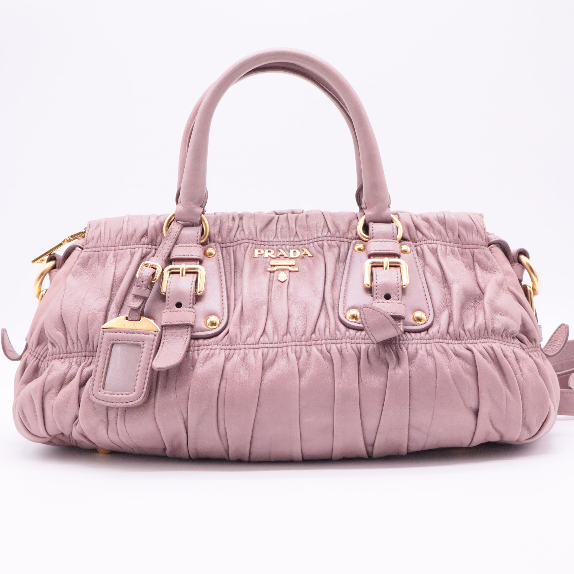 Nappa Gaufre Buckle Satchel