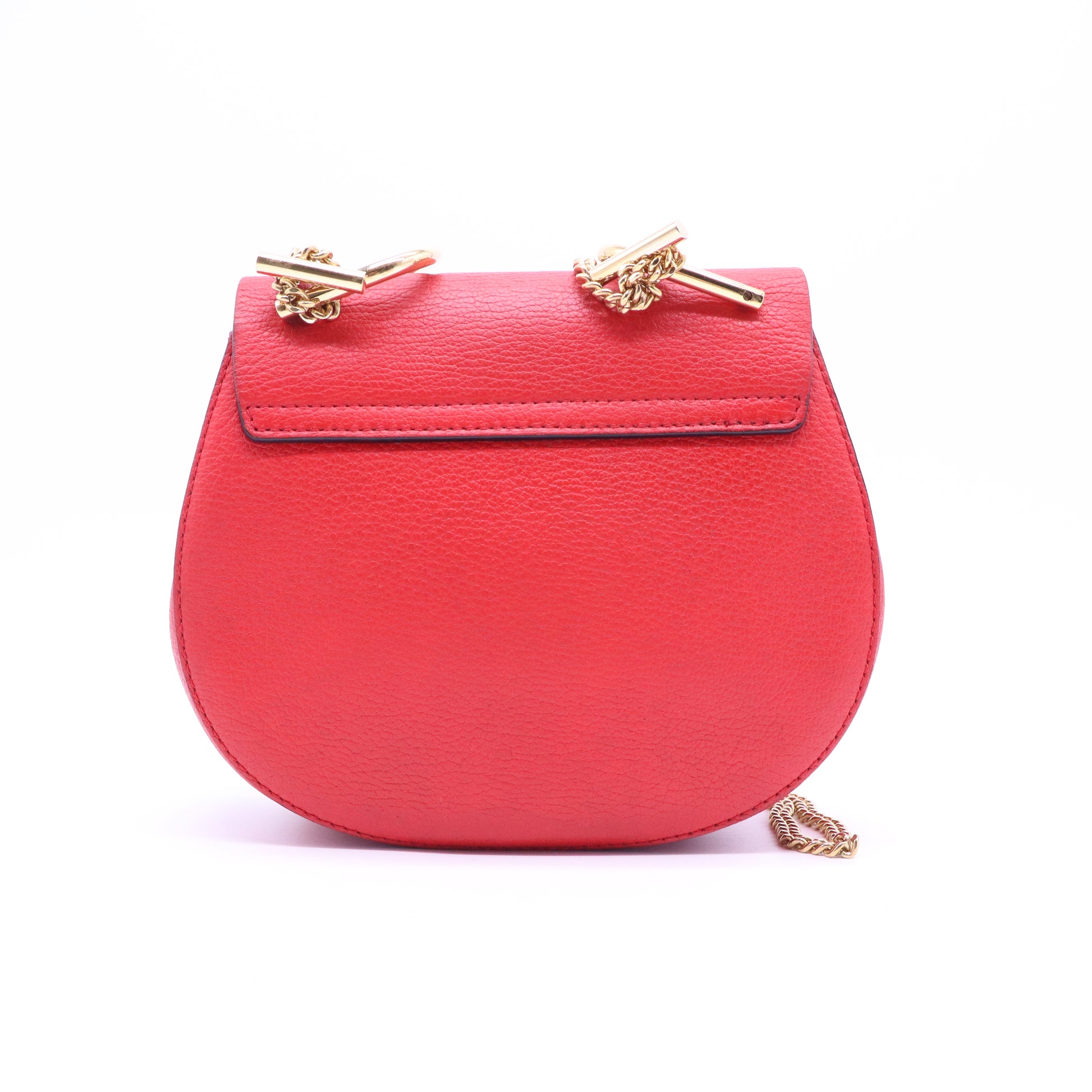 Grained Lambskin Medium Drew Shoulder Bag Plaid Red B20980