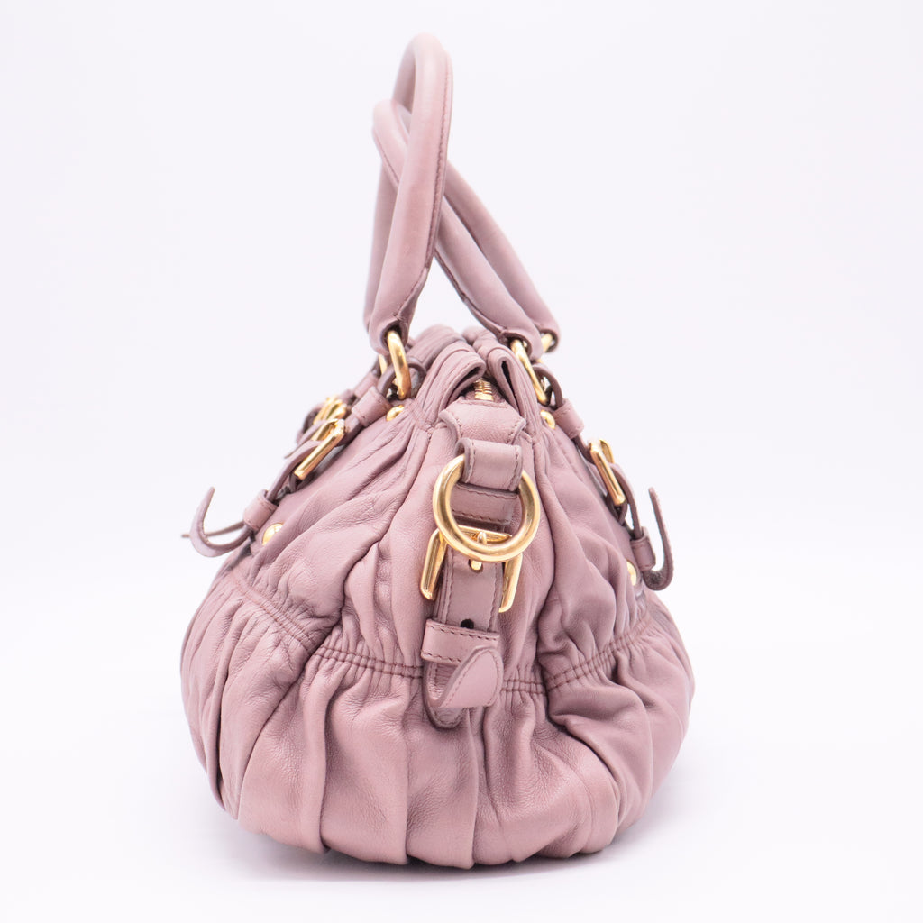 Nappa Gaufre Buckle Satchel