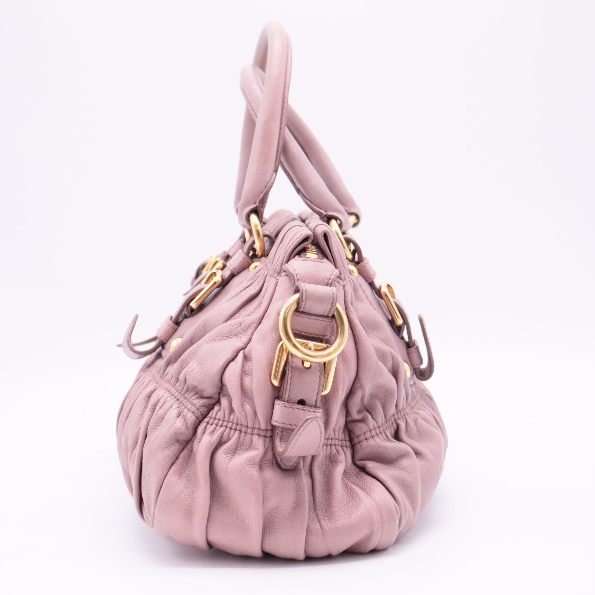 Nappa Gaufre Buckle Satchel