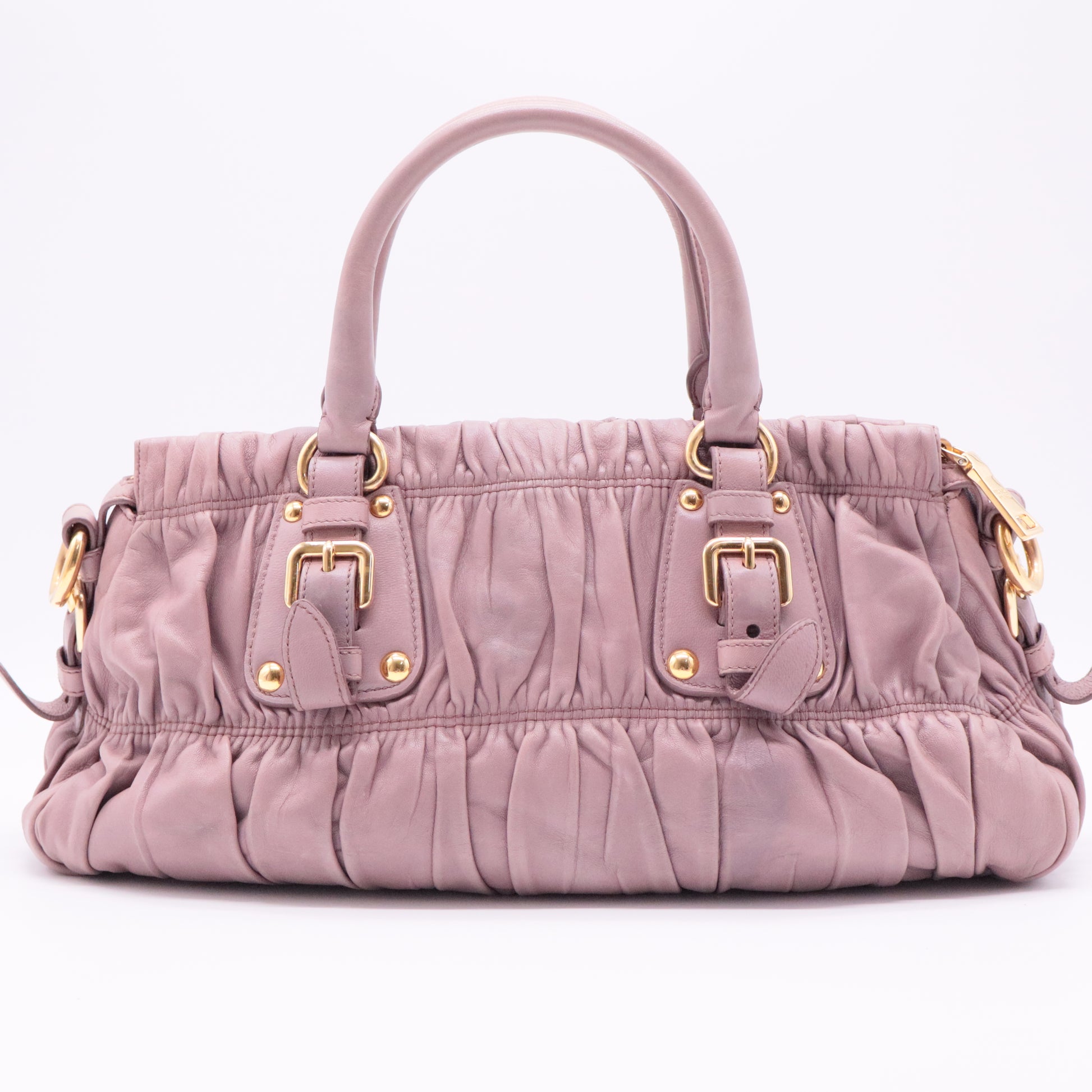 Nappa Gaufre Buckle Satchel