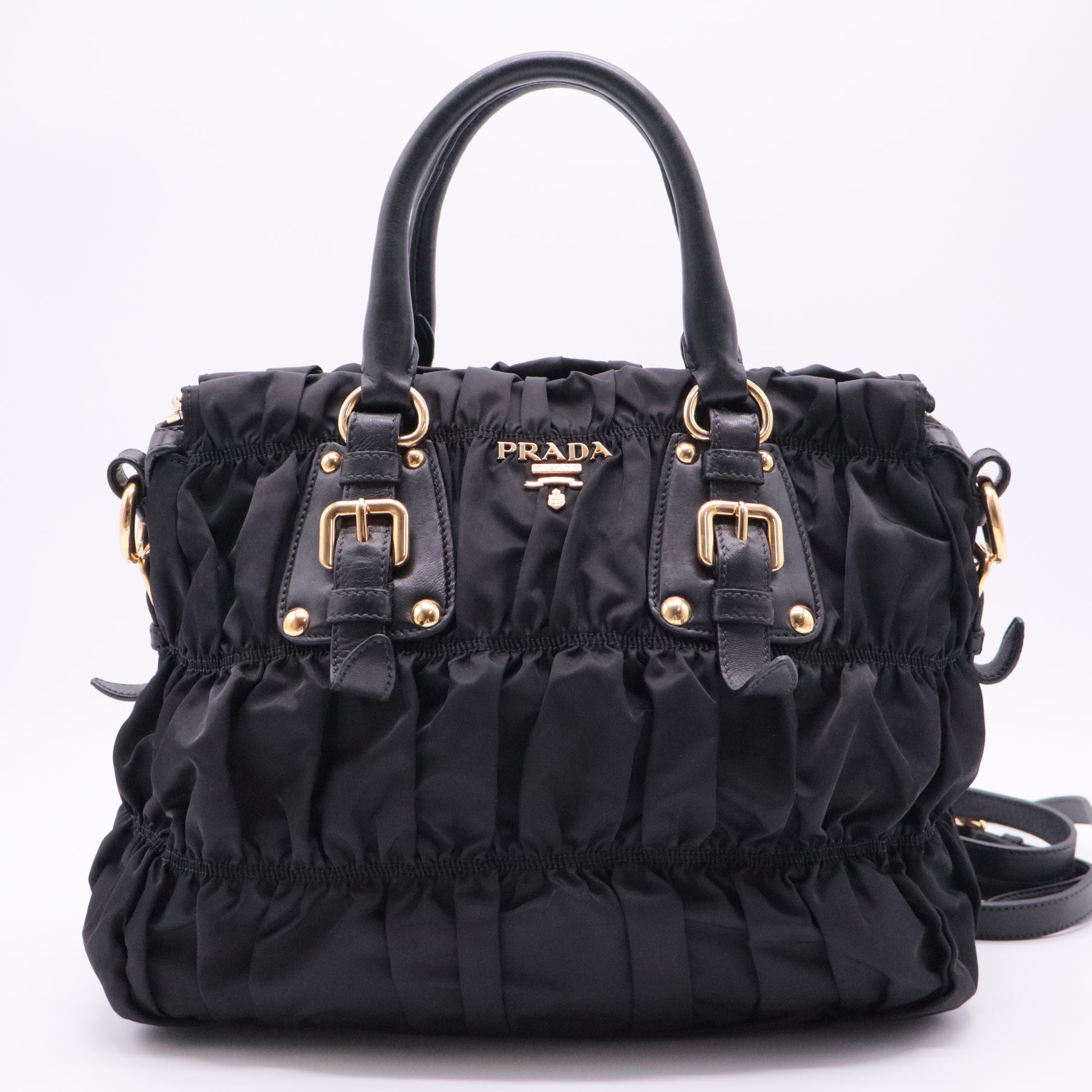 Tessuto Nylon Gaufre Tote Black