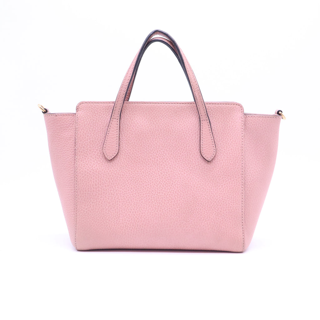 Dollar Calfskin Mini Swing Top Handle Bag Soft Pink B20622