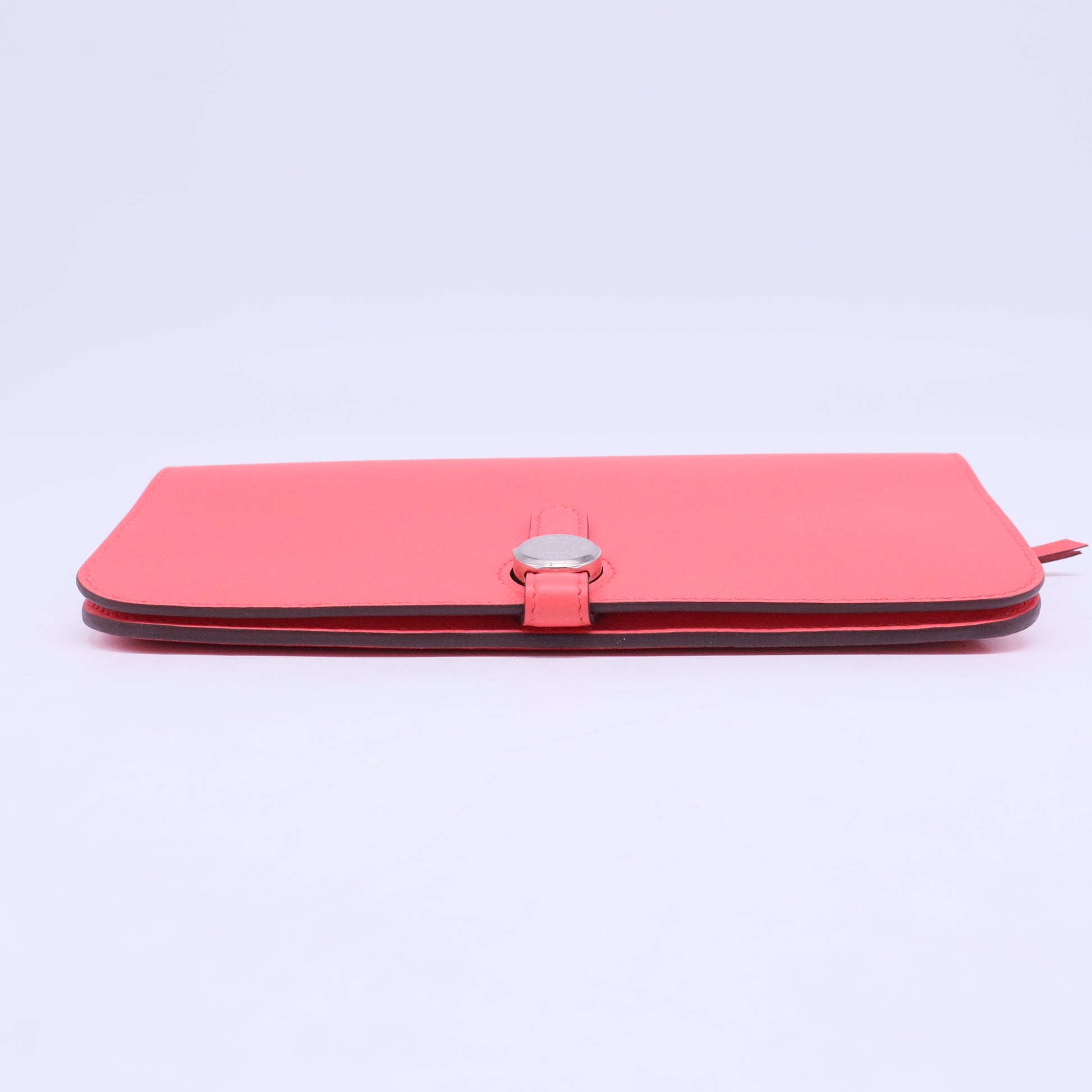 Hermes Clemence Dogon Wallet Long Wallets In Red W20456