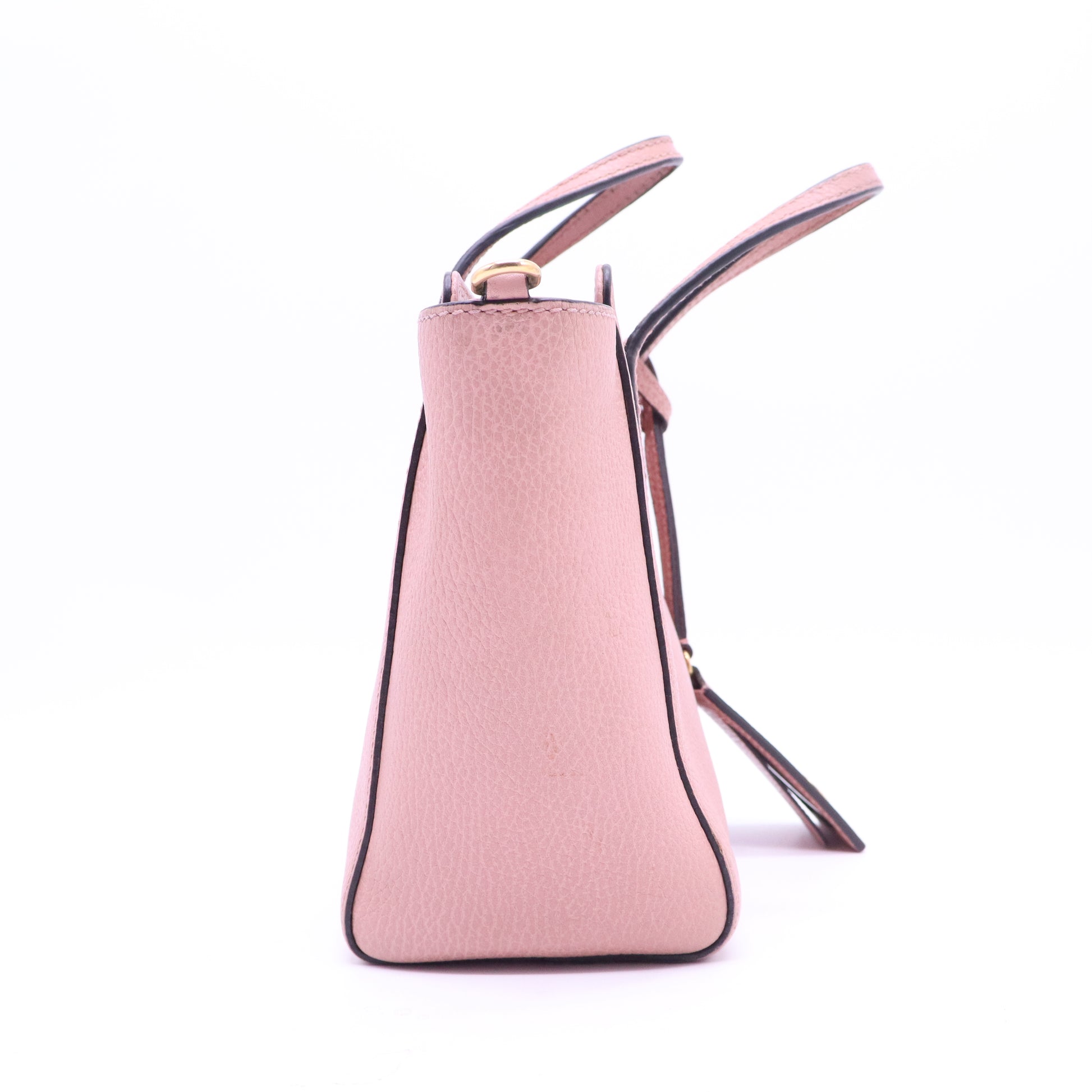 Dollar Calfskin Mini Swing Top Handle Bag Soft Pink B20622