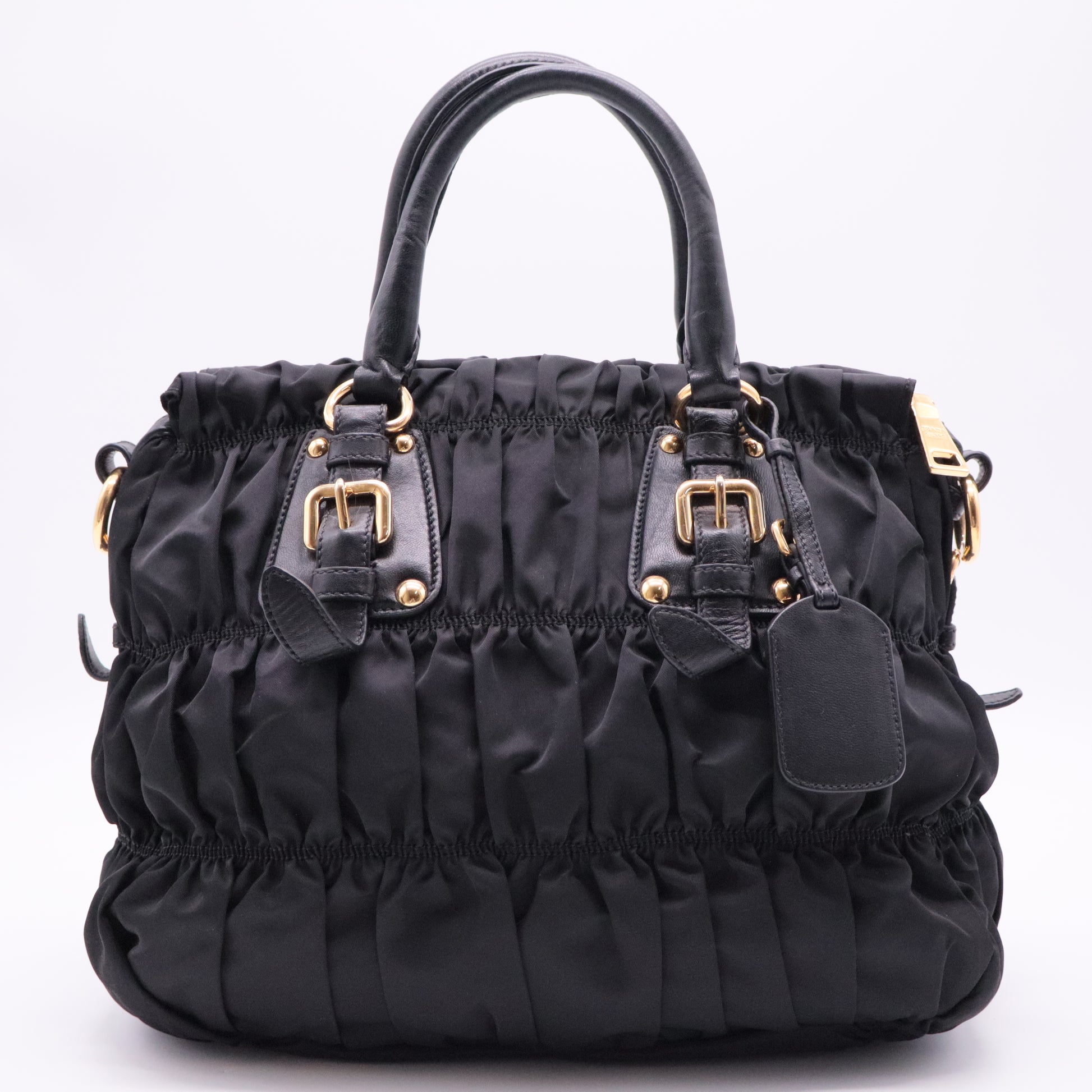 Tessuto Nylon Gaufre Tote Black