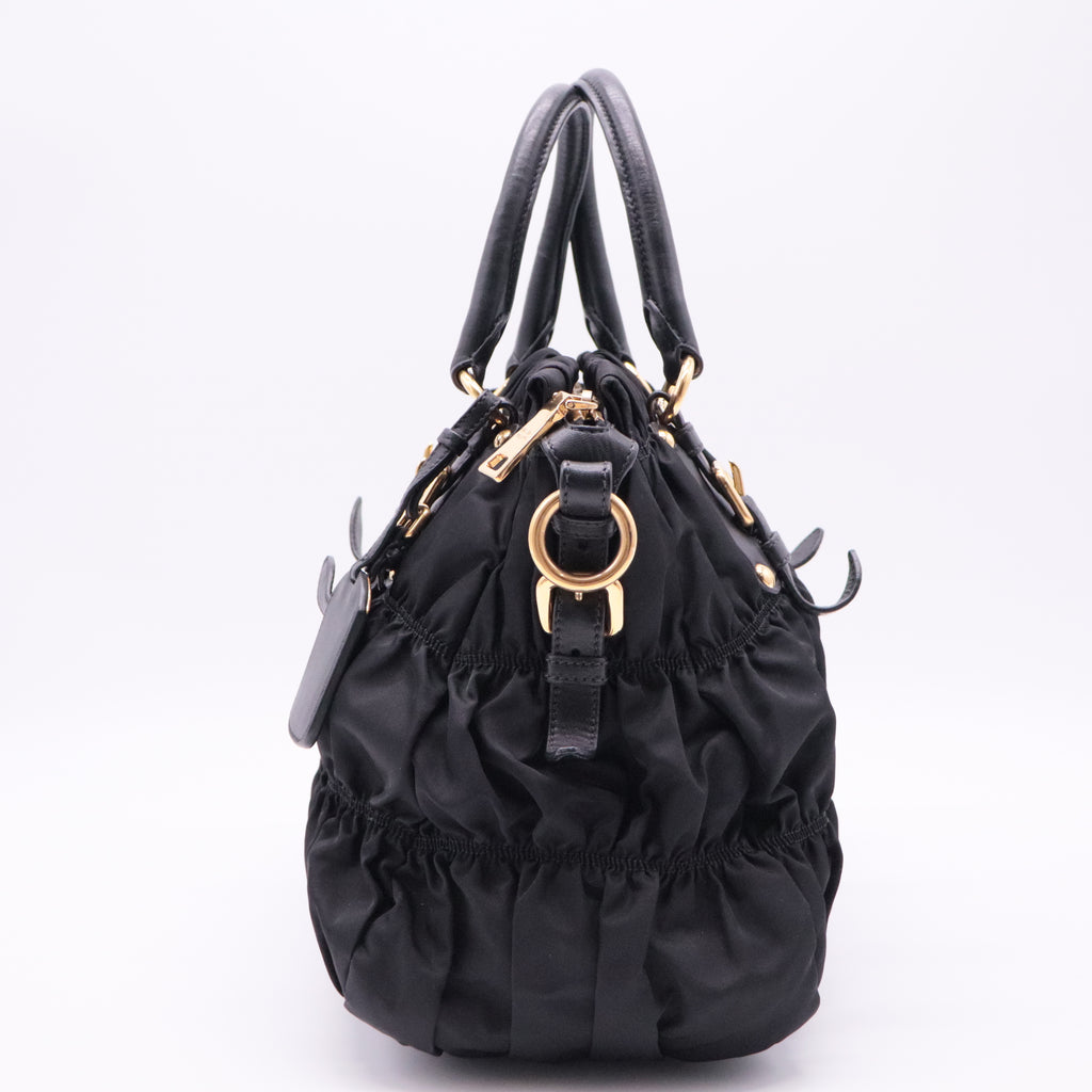 Tessuto Nylon Gaufre Tote Black