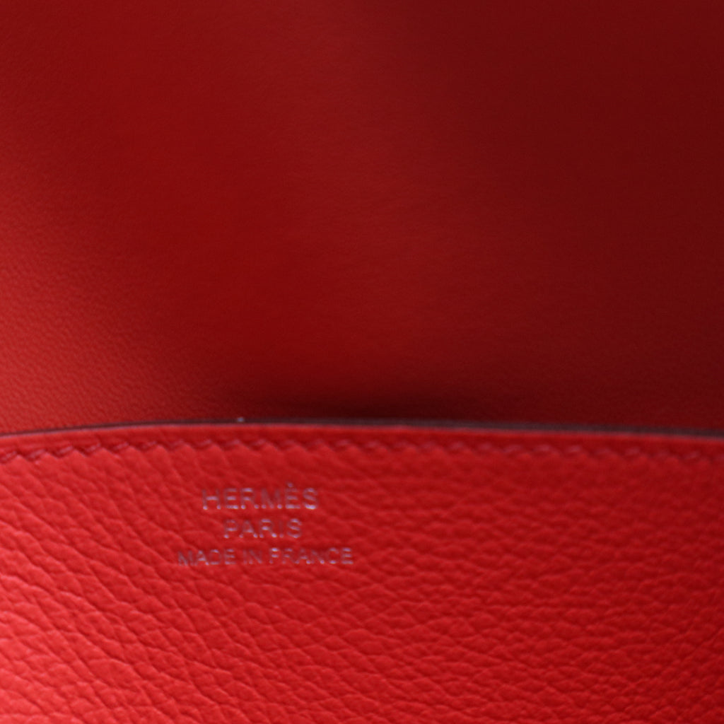 Hermes Clemence Dogon Wallet Long Wallets In Red W20456