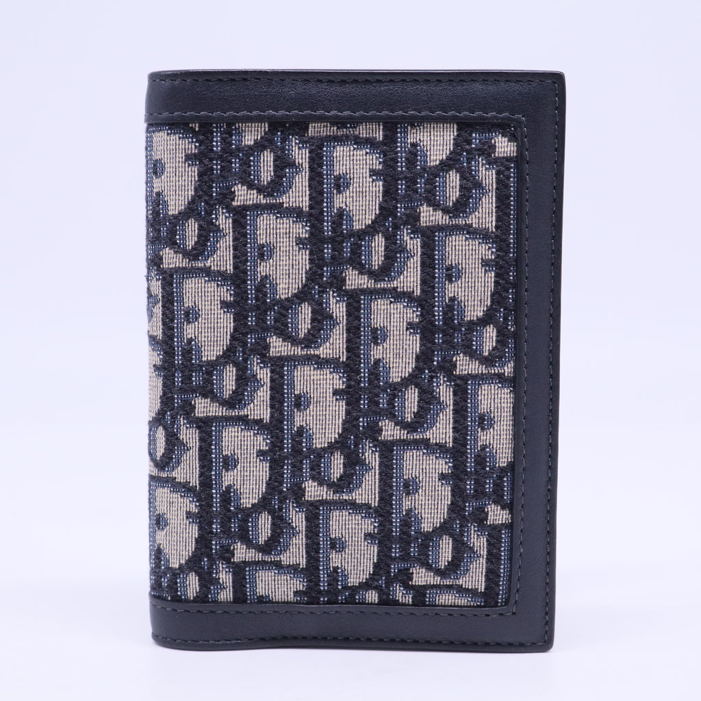Indigo Oblique Canvas Passport Holder W20474