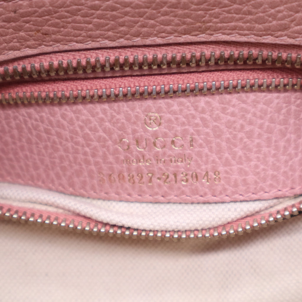 Dollar Calfskin Mini Swing Top Handle Bag Soft Pink B20622