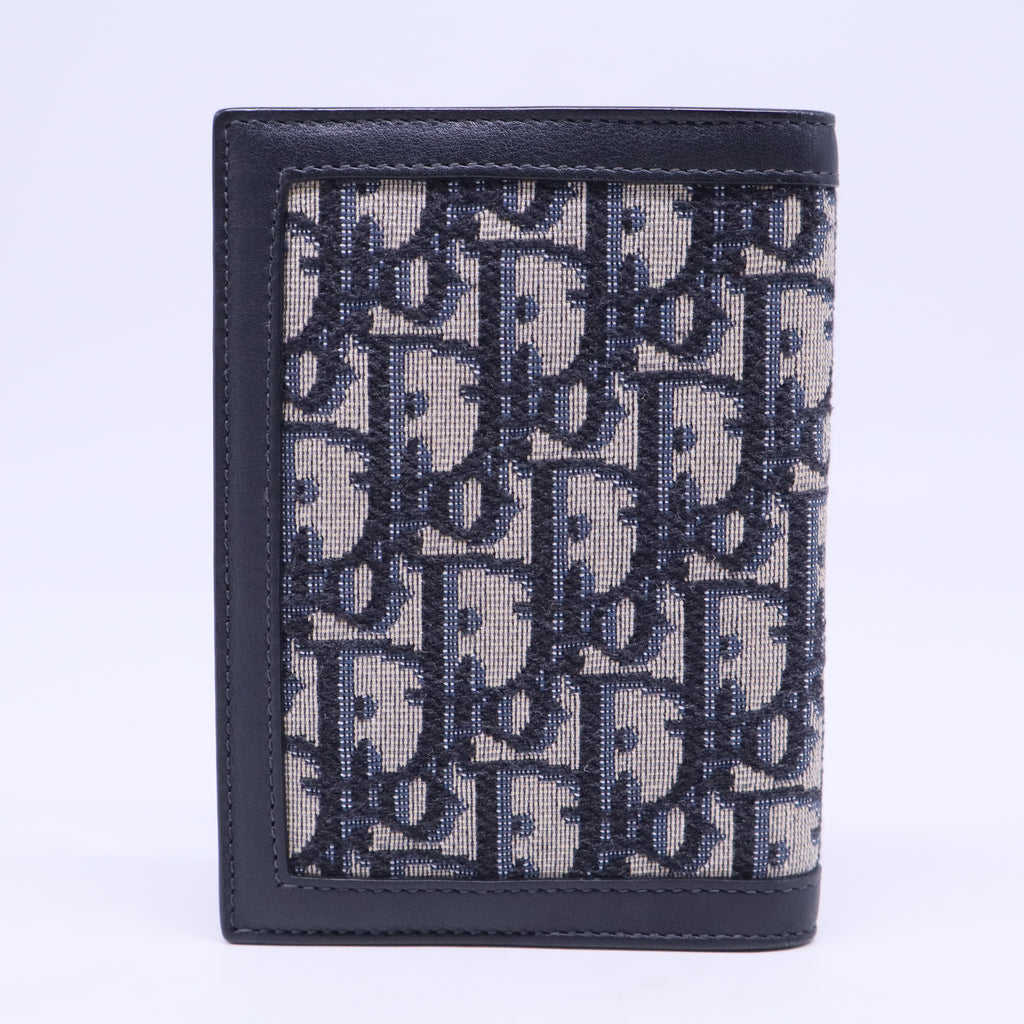 Indigo Oblique Canvas Passport Holder W20474
