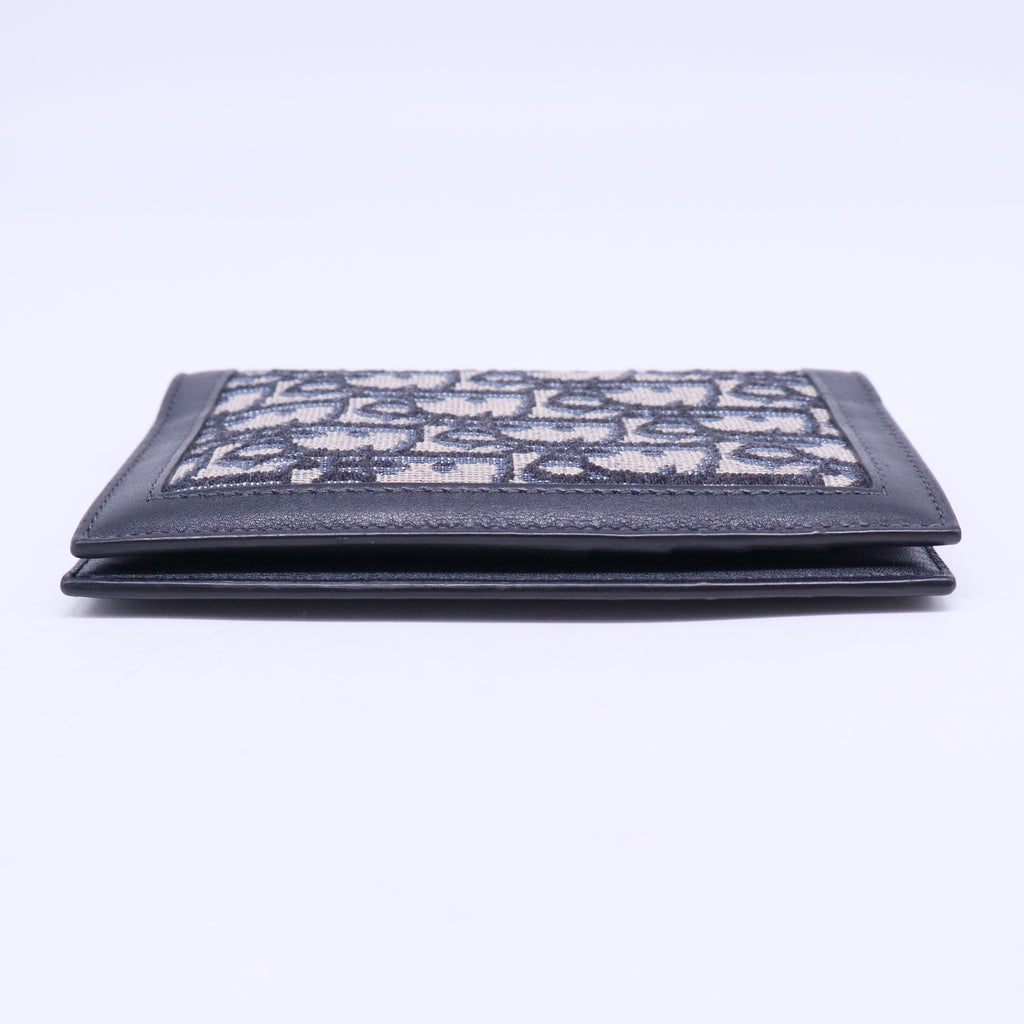 Indigo Oblique Canvas Passport Holder W20474