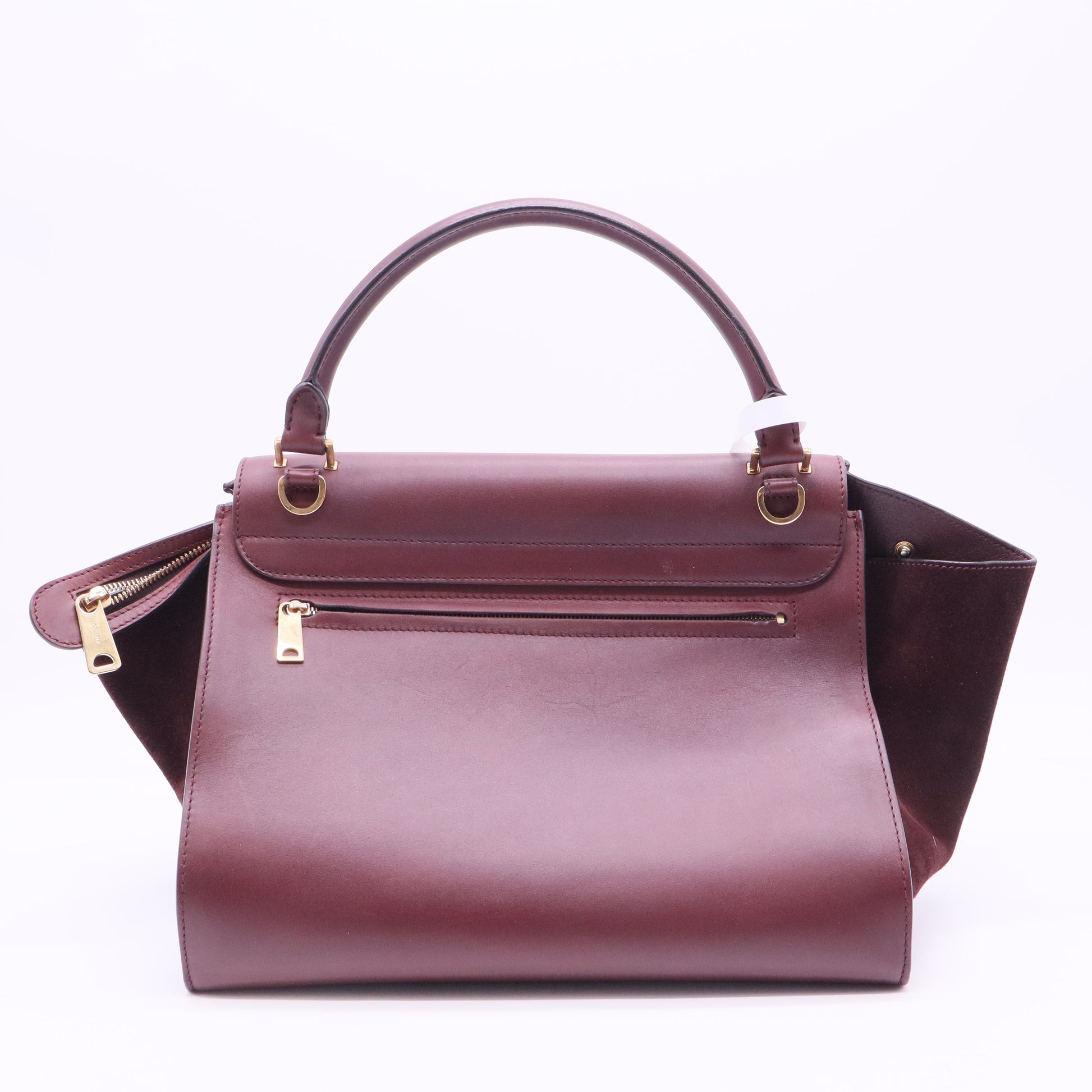 Celine Bordeaux Trapeze Large Bag twins